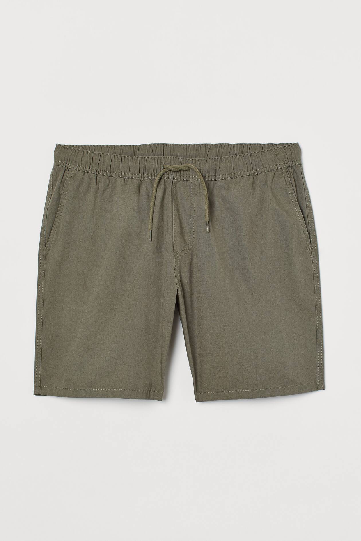 Cotton Shorts - Khaki green - Men | H&M US