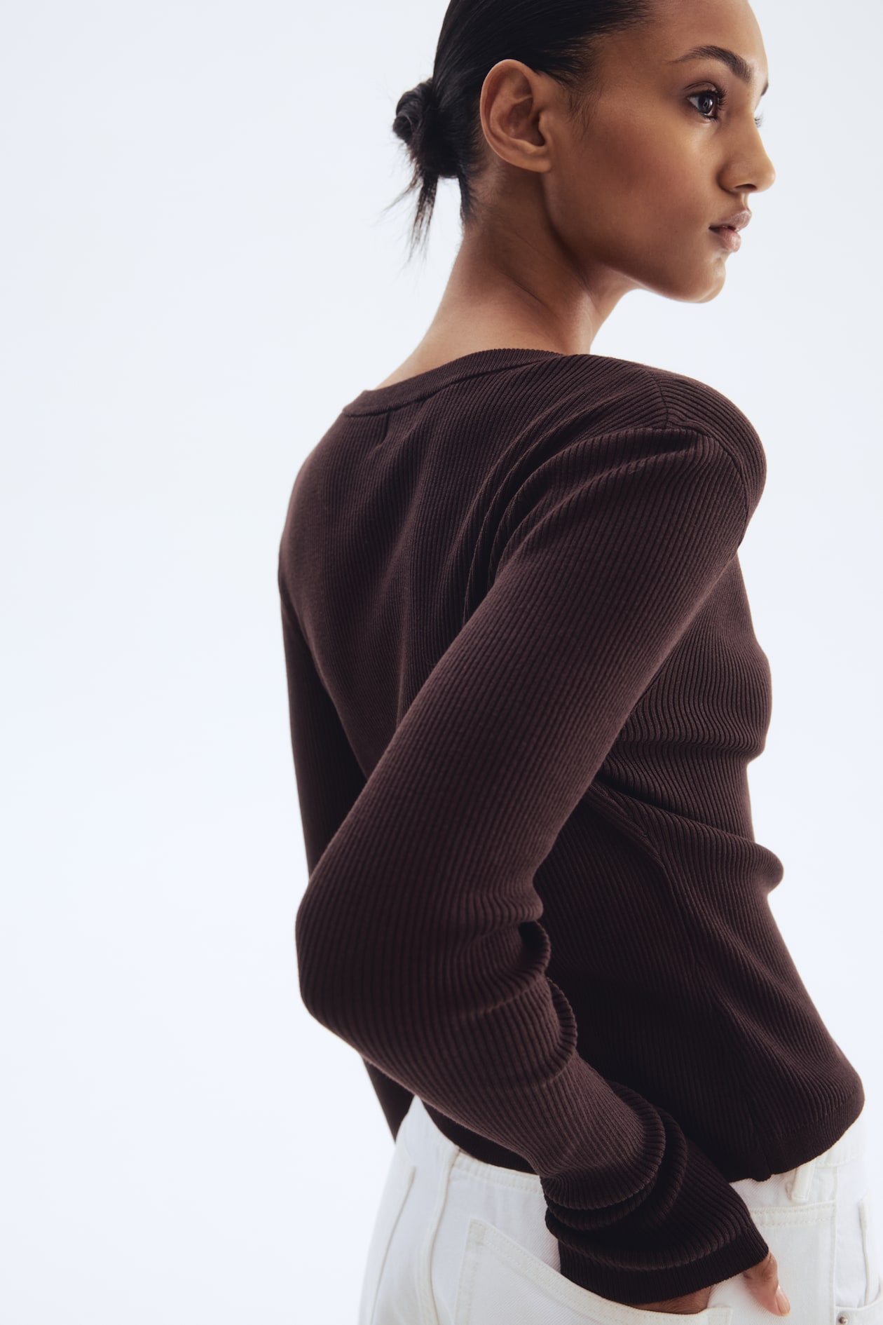 Rib-Knit Cardigan - image 4