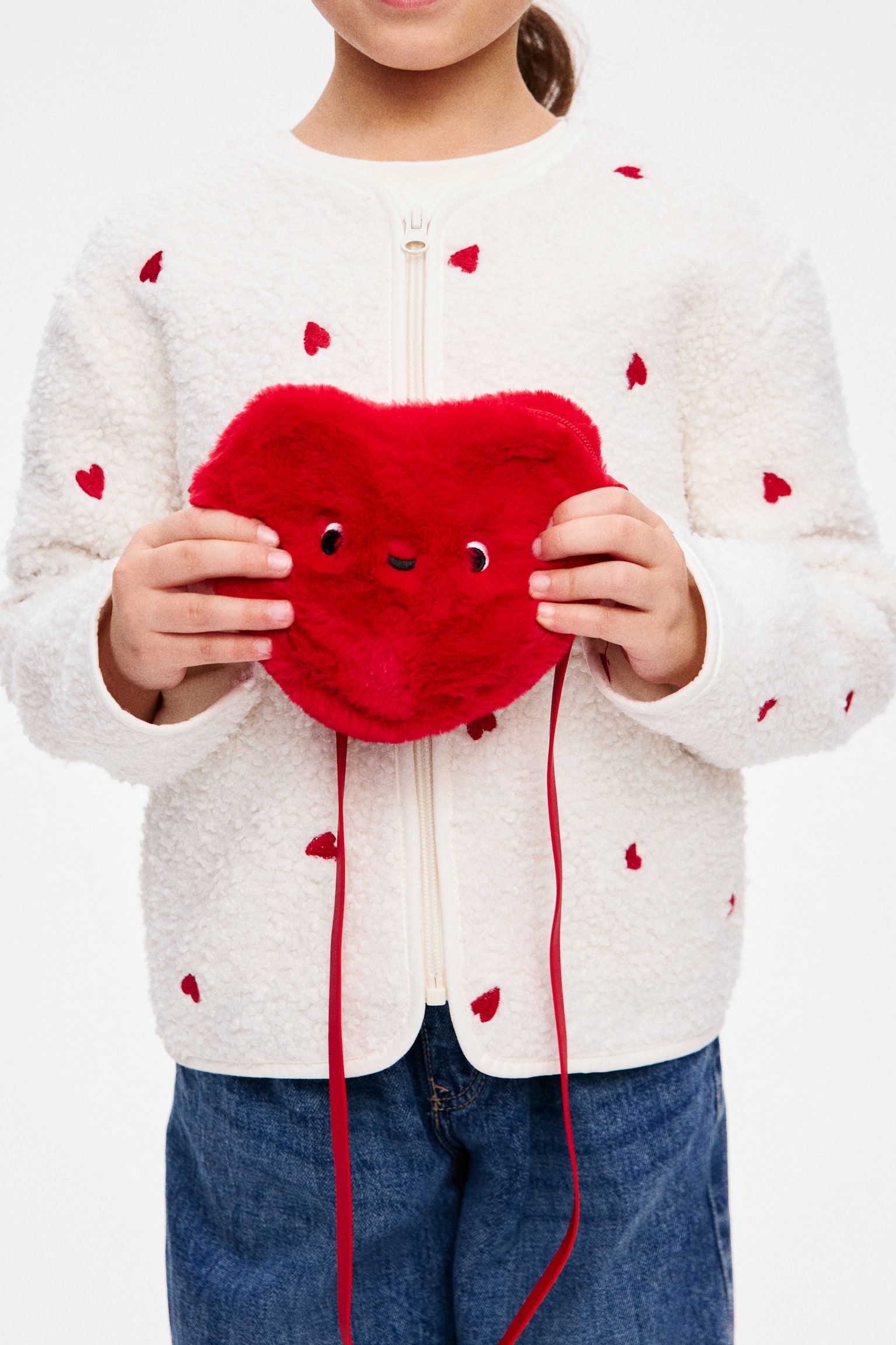 Heart-shaped crossbody bag - Red - 2