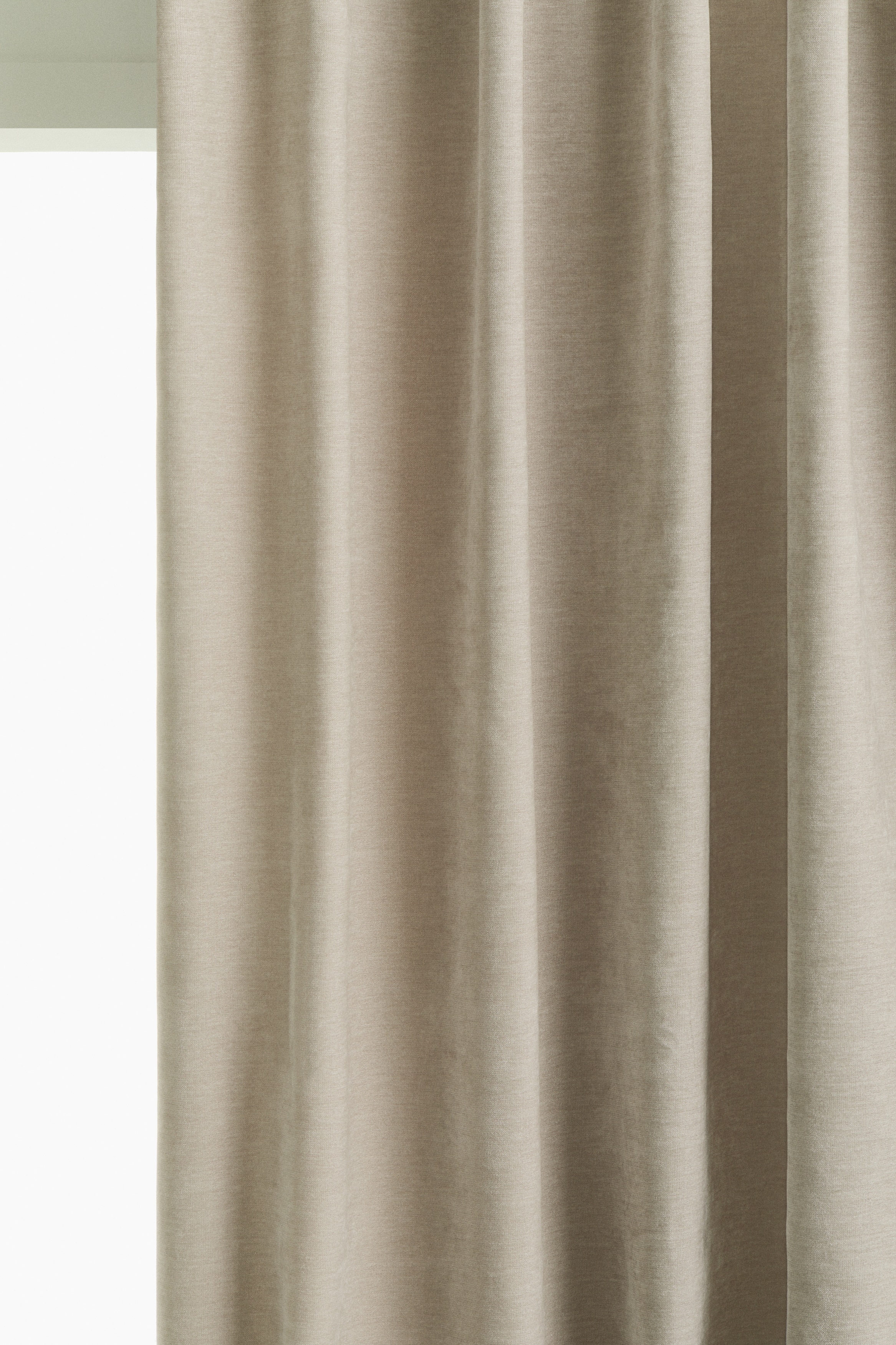 H&M Home  - 1-pack wide chenille curtain length - Light beige - size: 250x250
