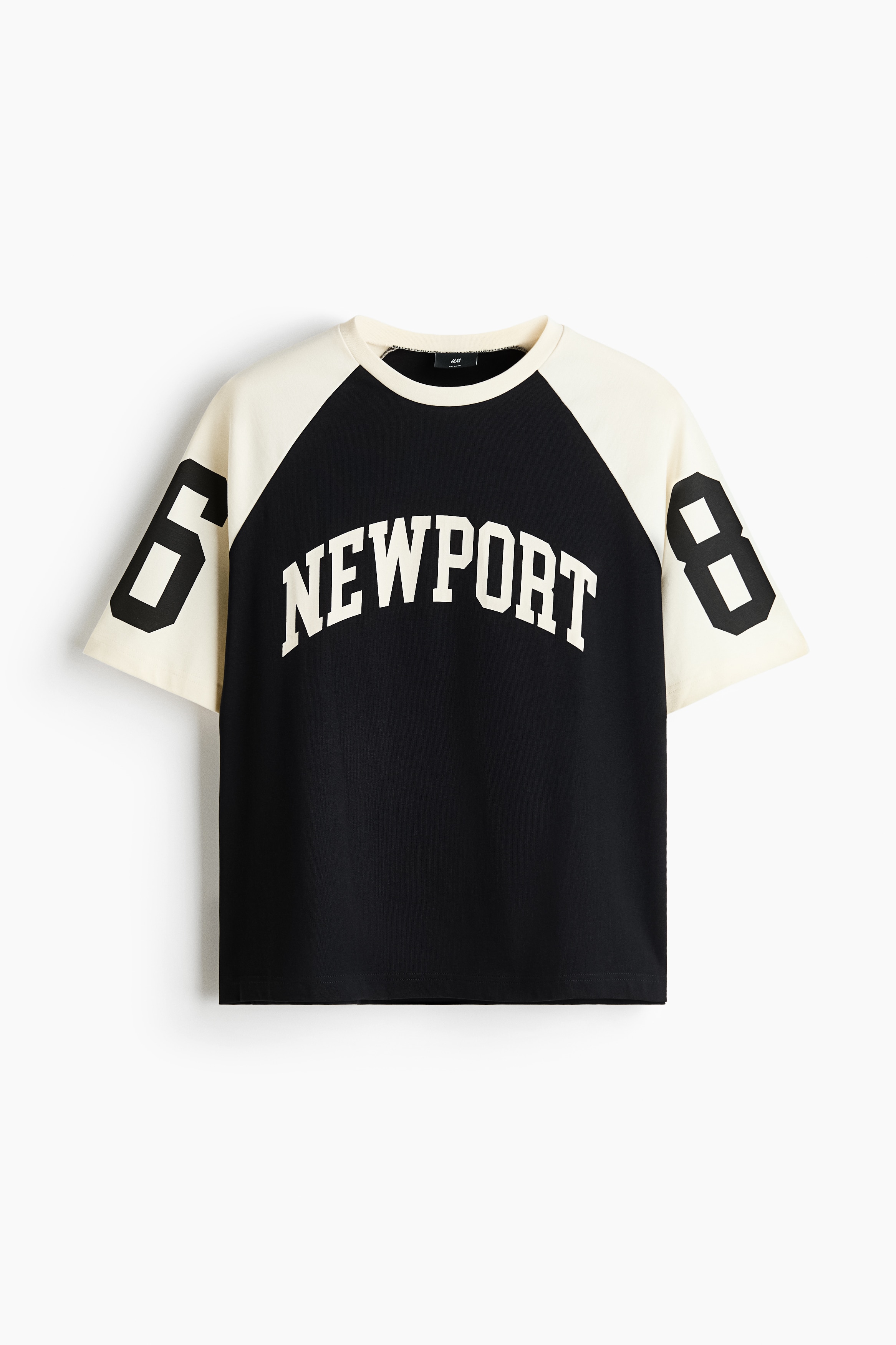 Relaxed Fit Printed T-shirt - Black/Newport/White/Newport