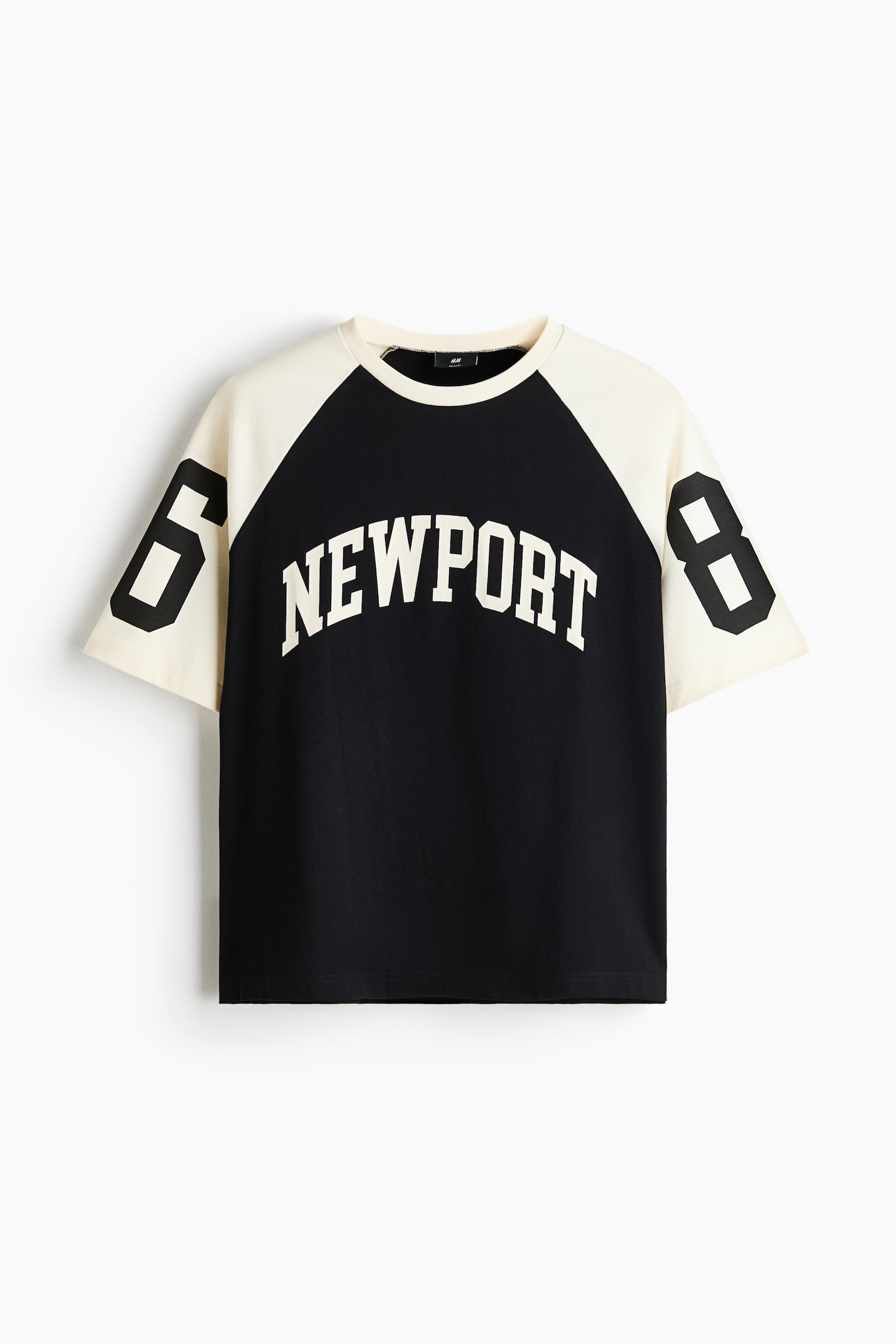 Relaxed Fit Printed T-shirt - Black/Newport/White/Newport - 1