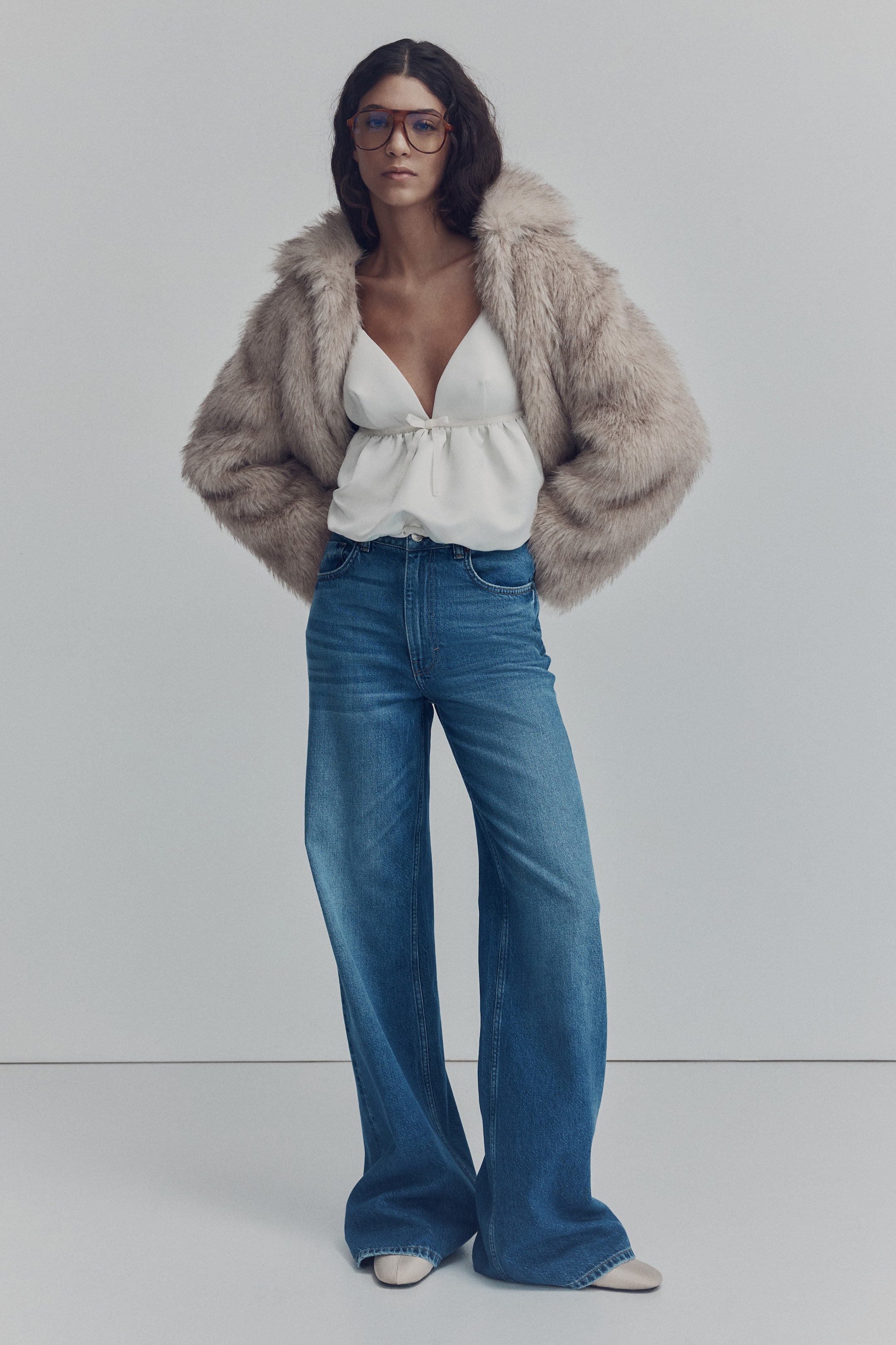 查看大圖: 泡泡下襬細肩帶上衣 - 白色 - Ladies | H&M 2