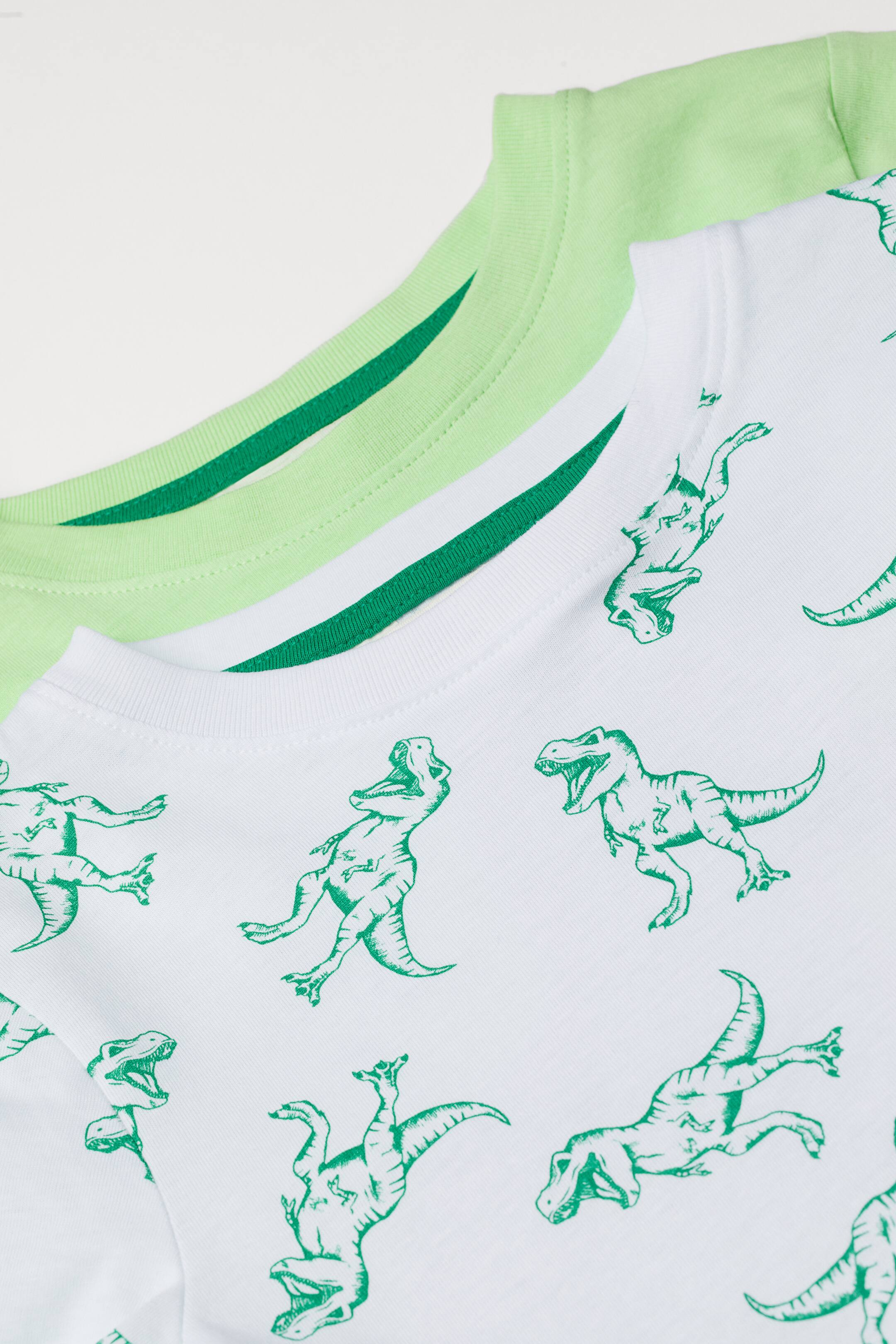 Größeres Bild ansehen: 2er-Pack T-Shirts mit Druck - Hellgrün/Dinosaurier - Kids | H&M DE 2