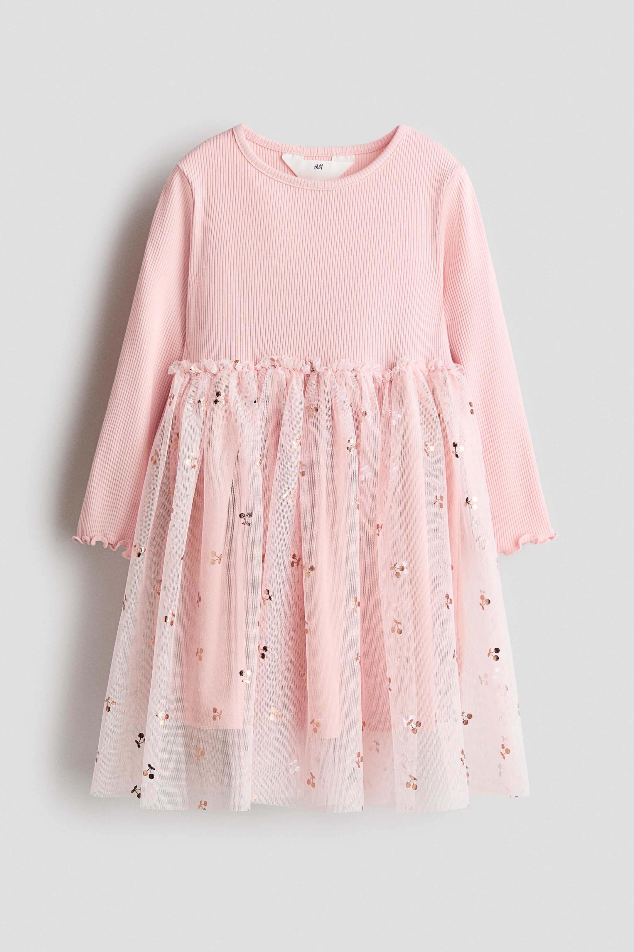 View larger image: Tulle Dress - Light pink/cherries - Kids | H&M US 1