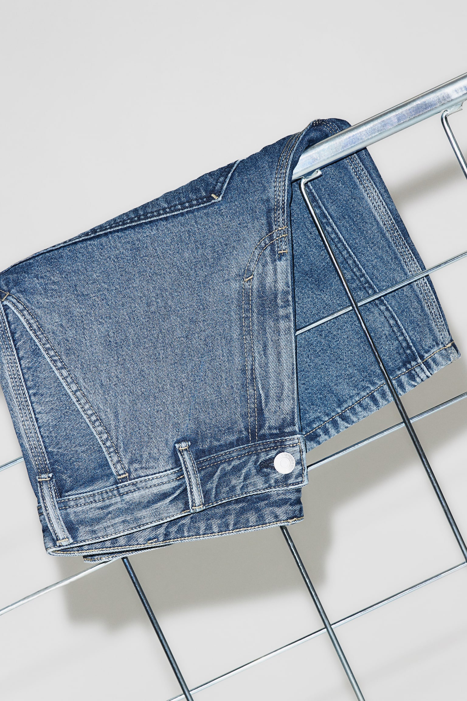 Relaxed Denim worker shorts - Denim blue - 7