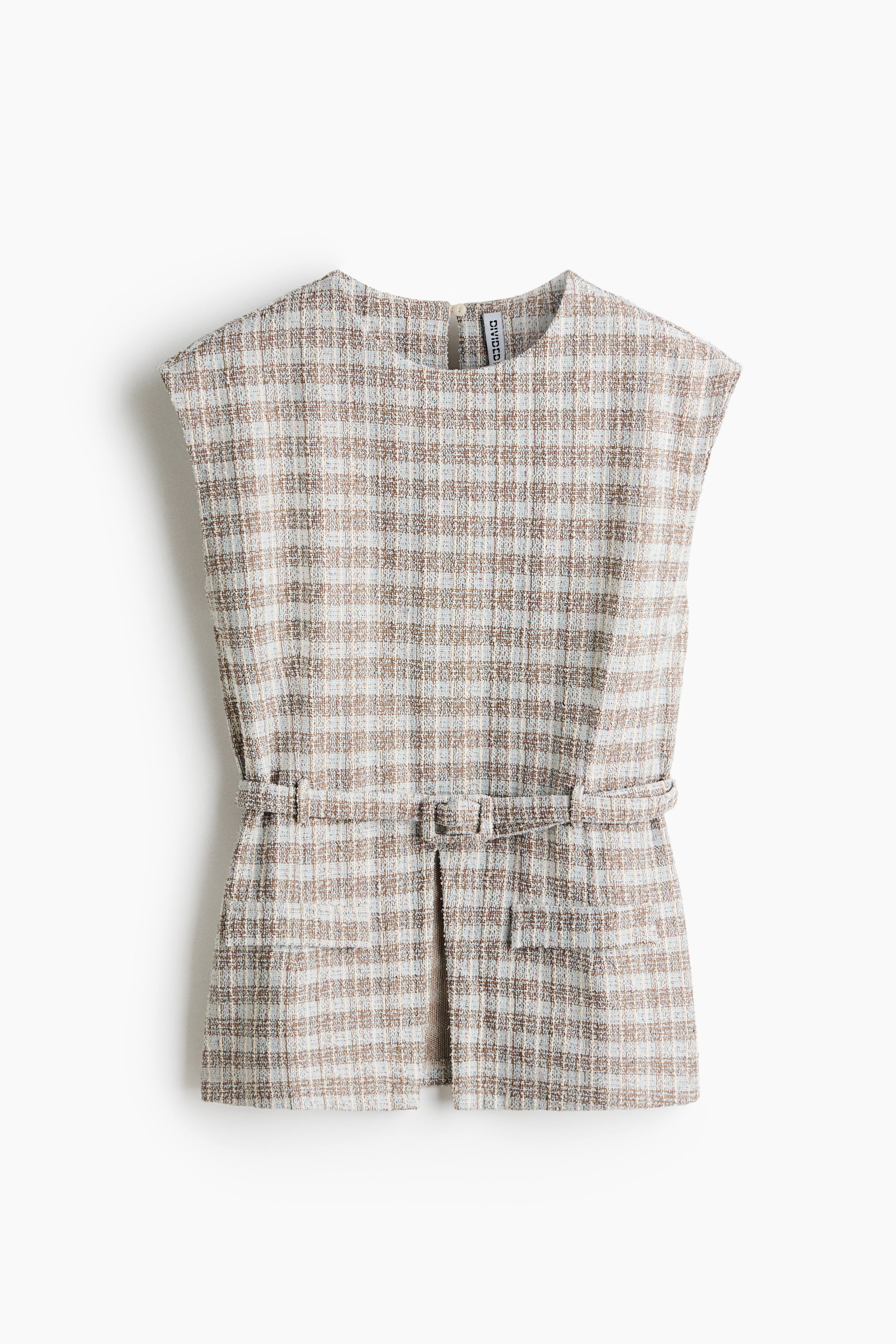 Haut en tricot bouclé avec ceinture