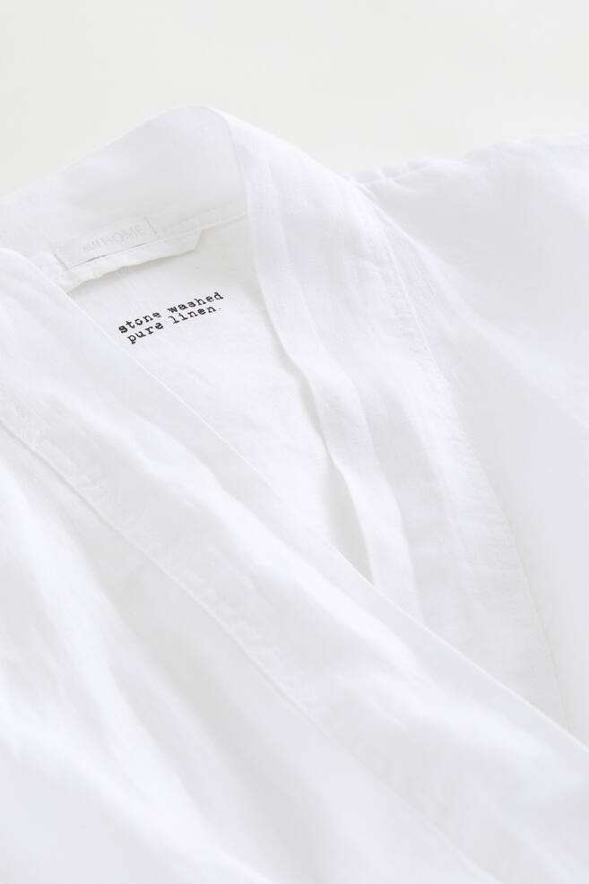Washed linen dressing gown - White/Light grey/Grey/Powder beige/dc/dc/dc/dc/dc - 3