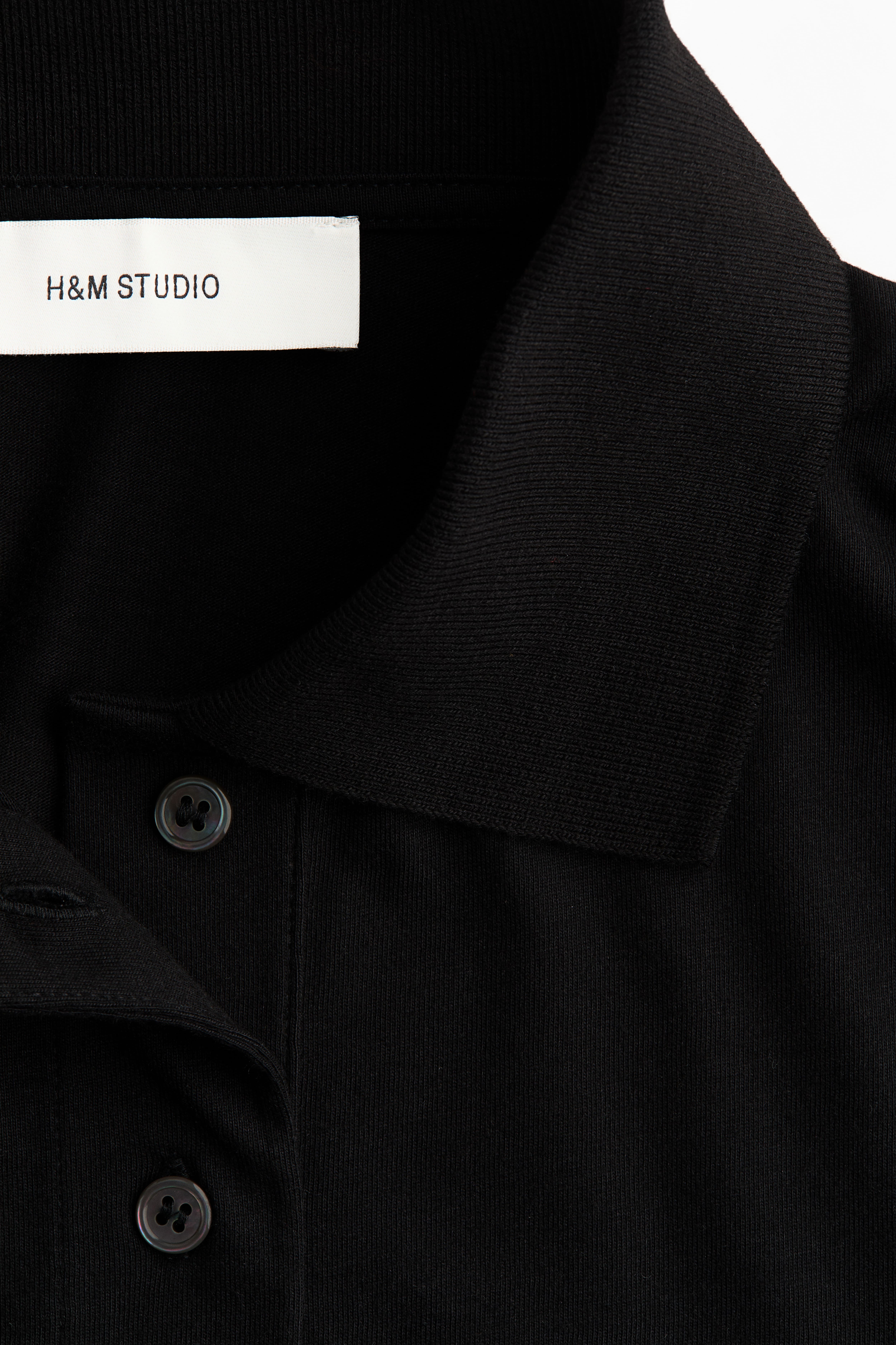 Long-Sleeved Cotton Polo Shirt