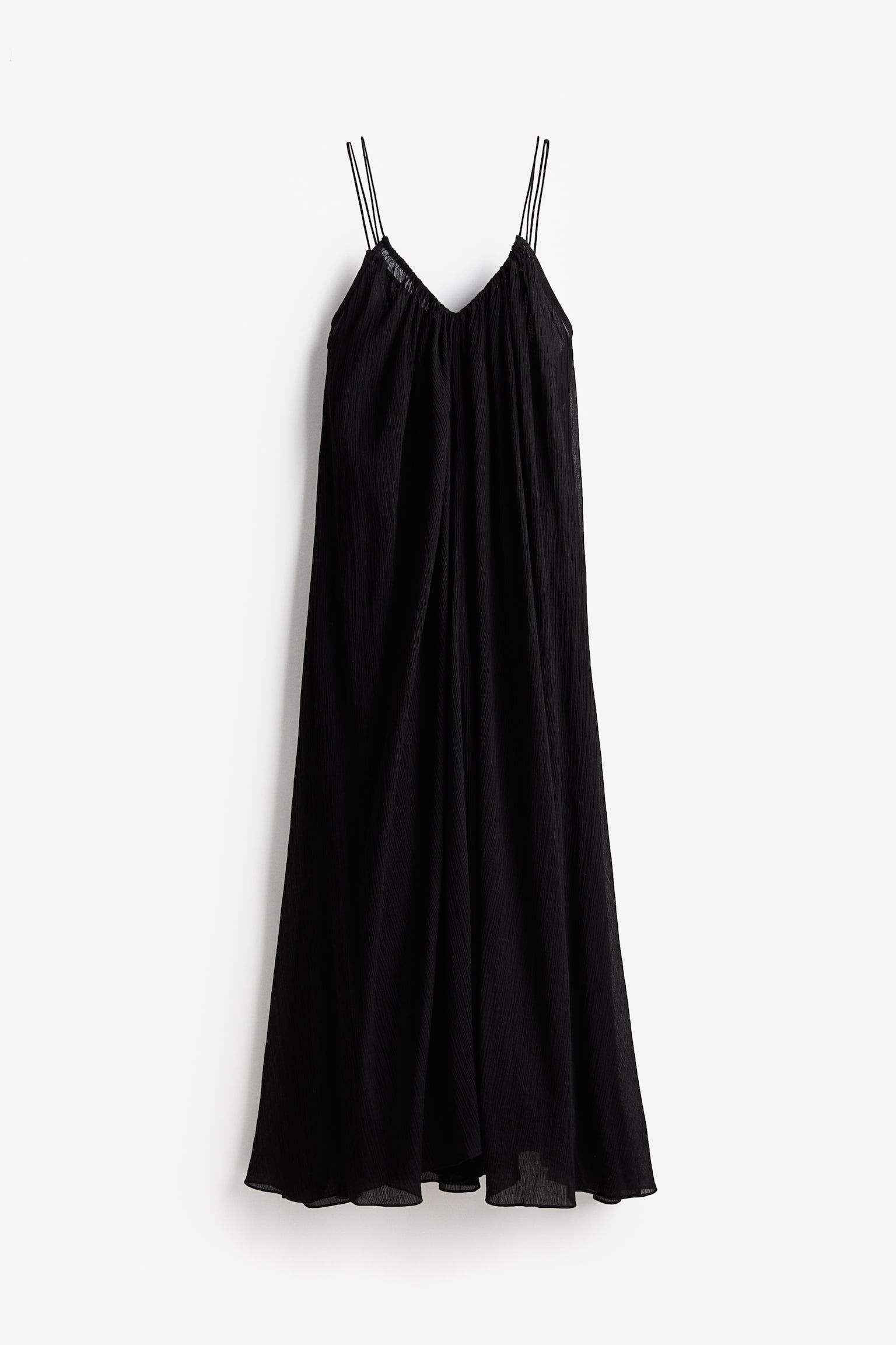 Cotton Maxi Dress - Black - 2