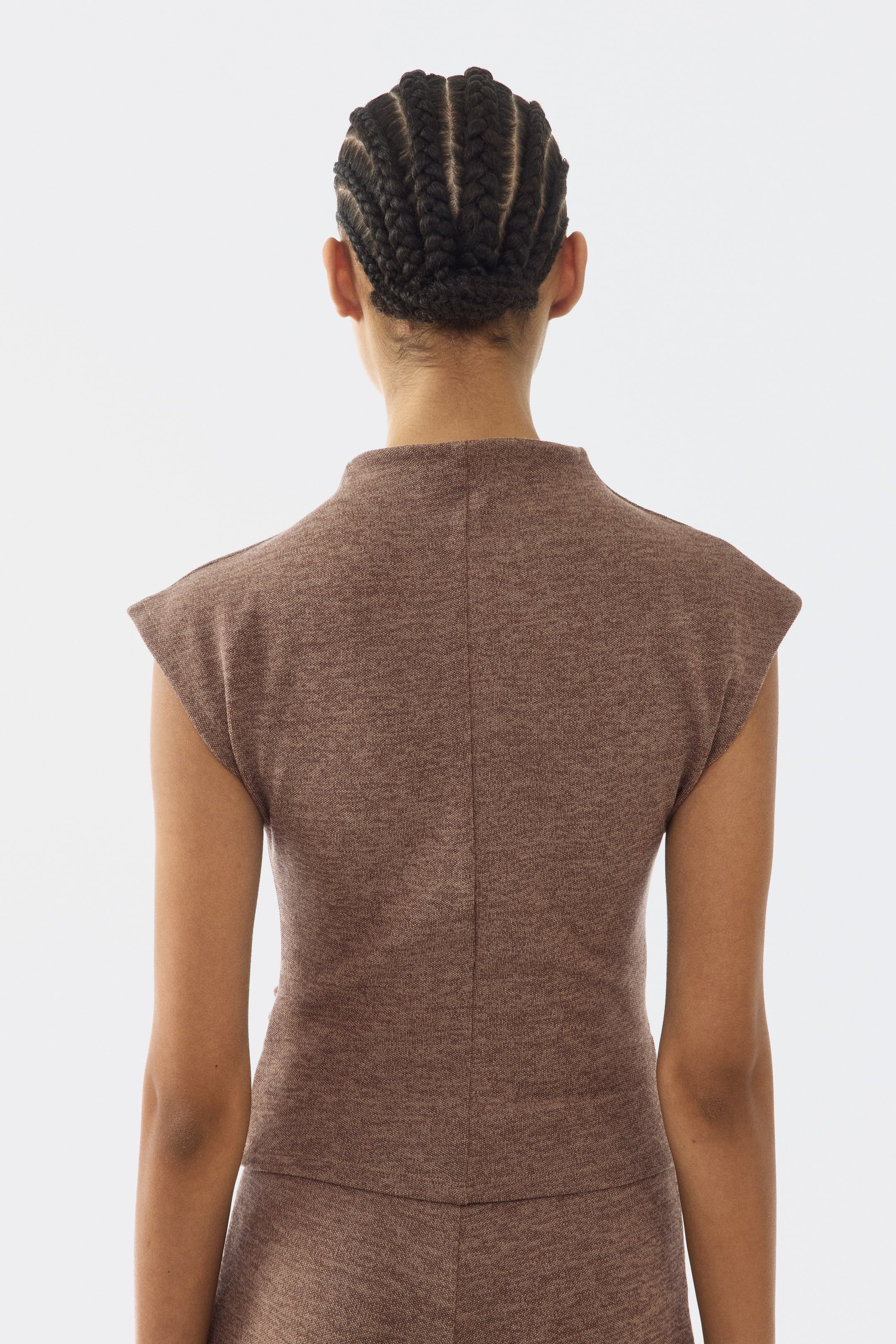 Haut en jersey avec col cheminée