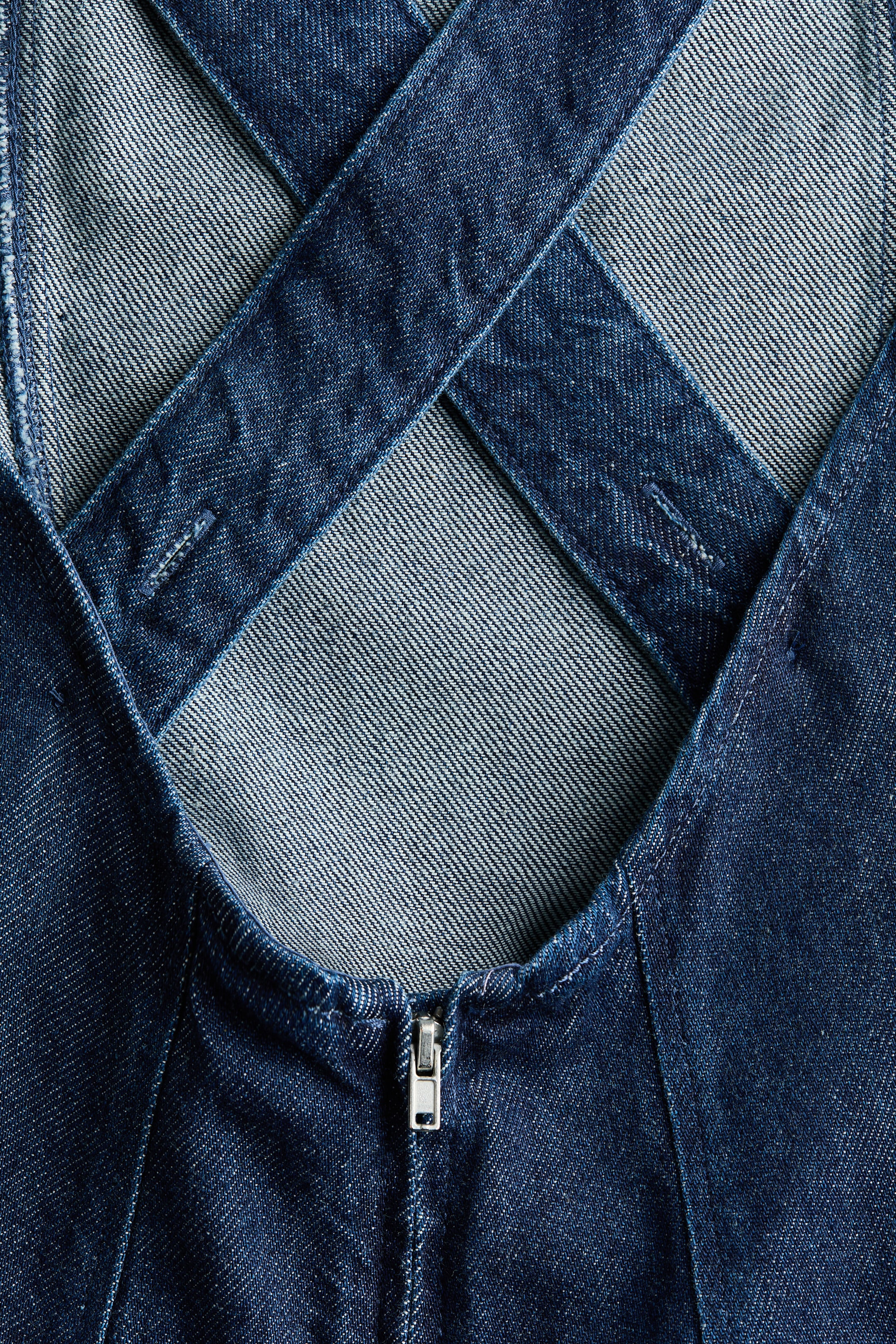 Denim Dress with Flared Skirt