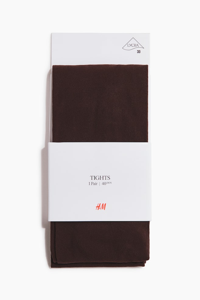 Tights with Lycra® 40 Denier - Brown/Black/Dark gray - 1