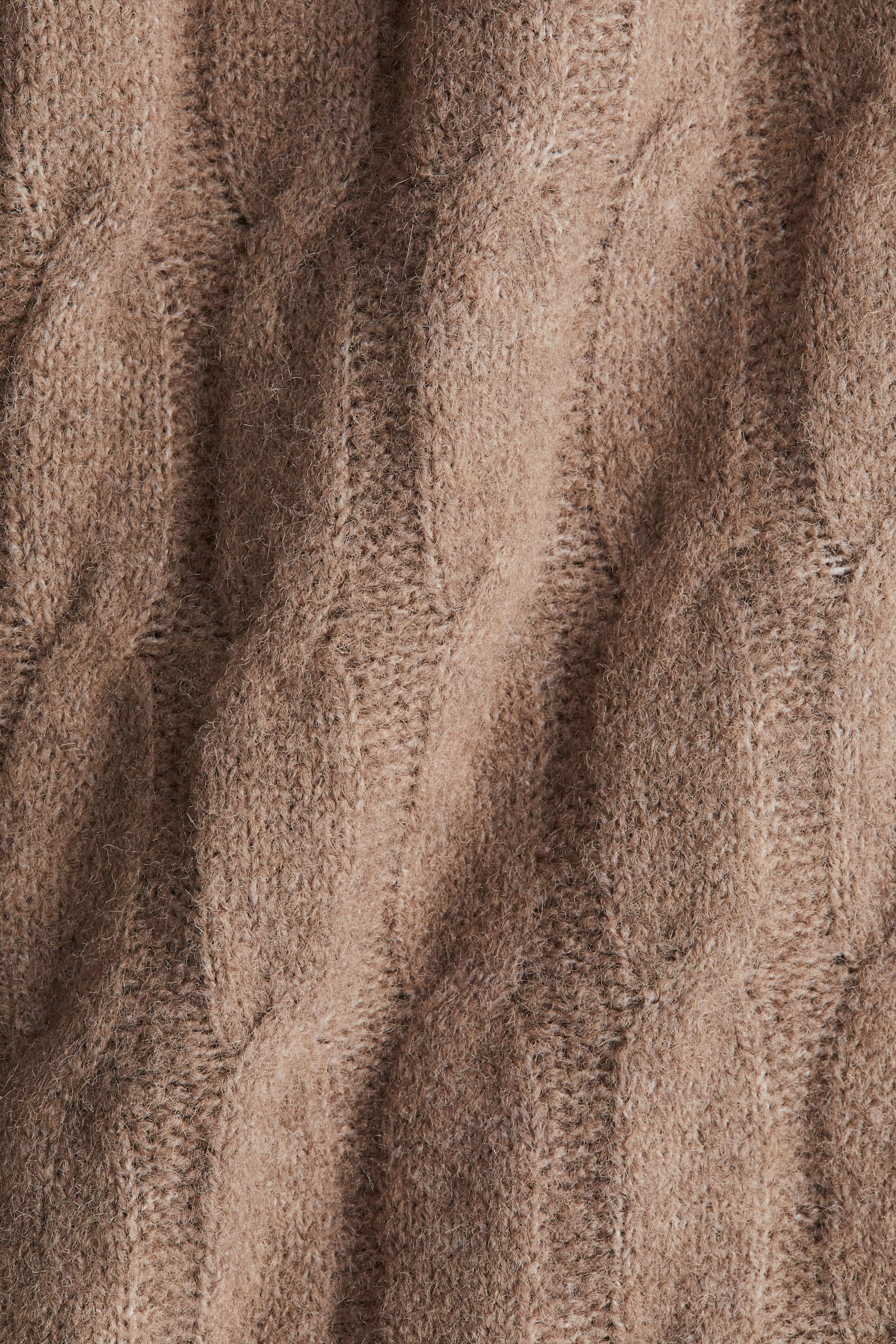 Saç Örgüsü Pantolon - Koyu bej/Açık gri kırçıllı/Bej/Beyaz - 5