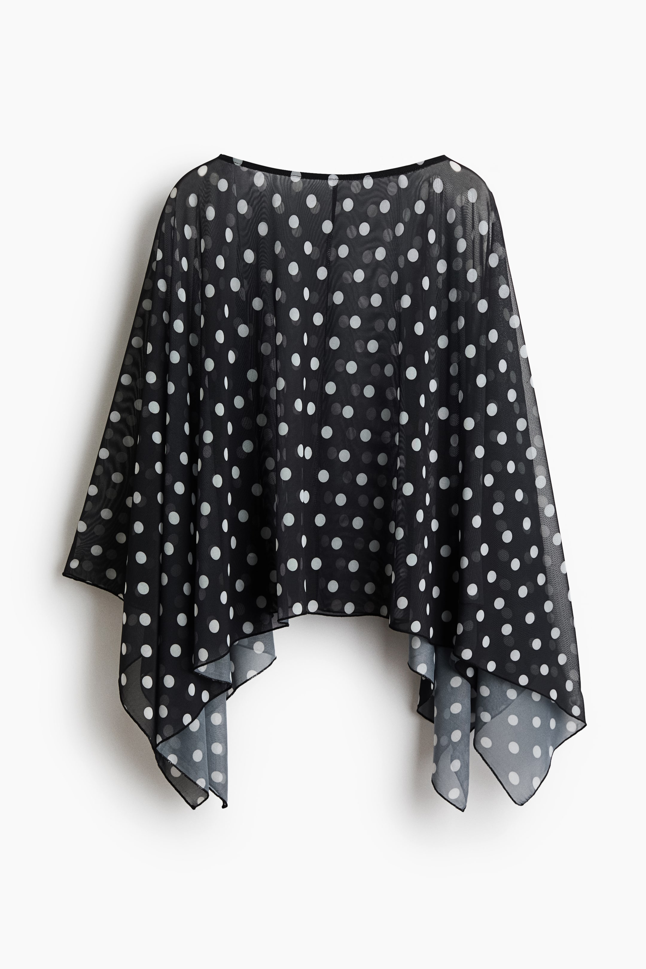 View larger image: Mesh cape - Black/Polka dot - Ladies | H&M 1