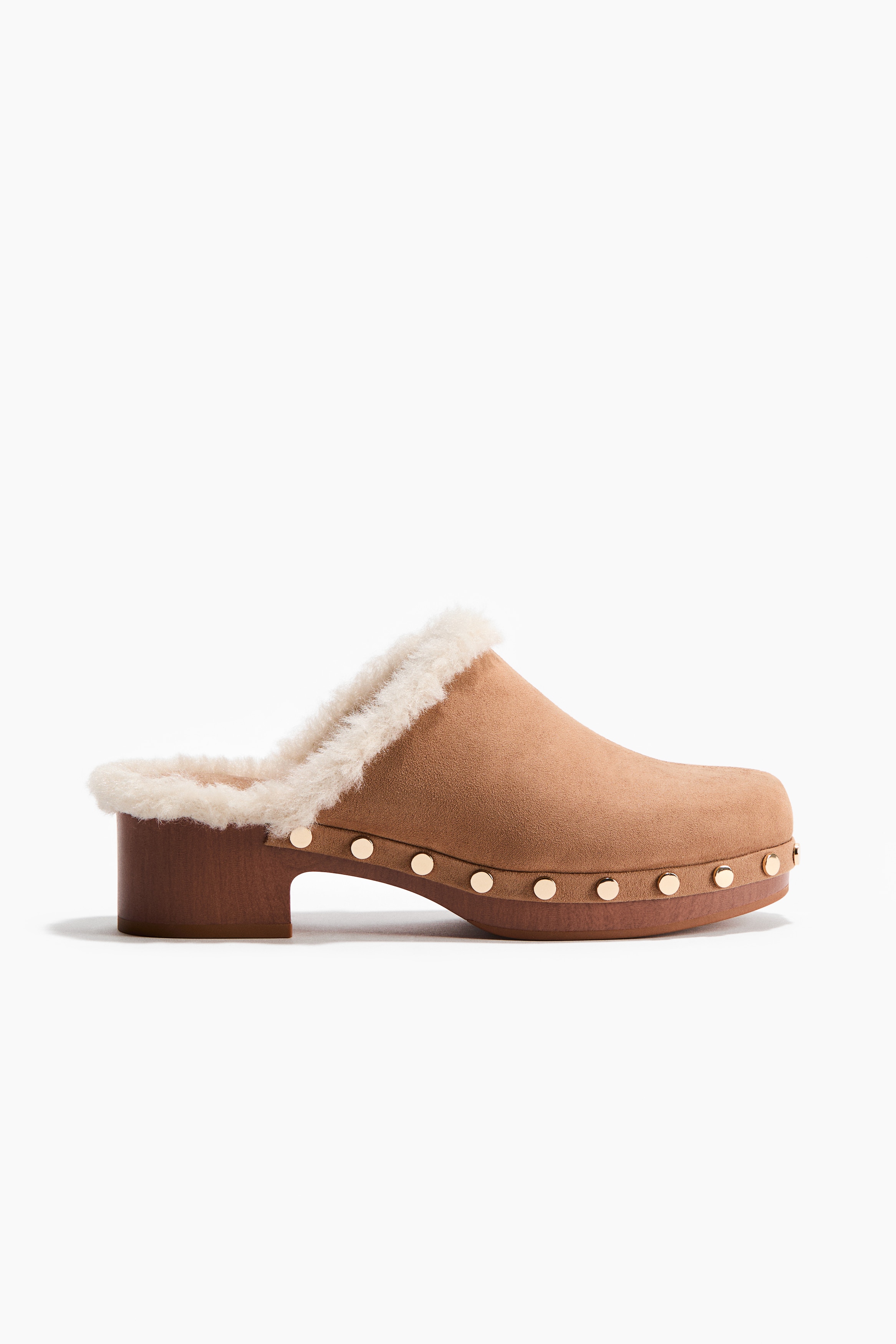 Sıcak Tutan Astarlı Takunya - Koyu bej