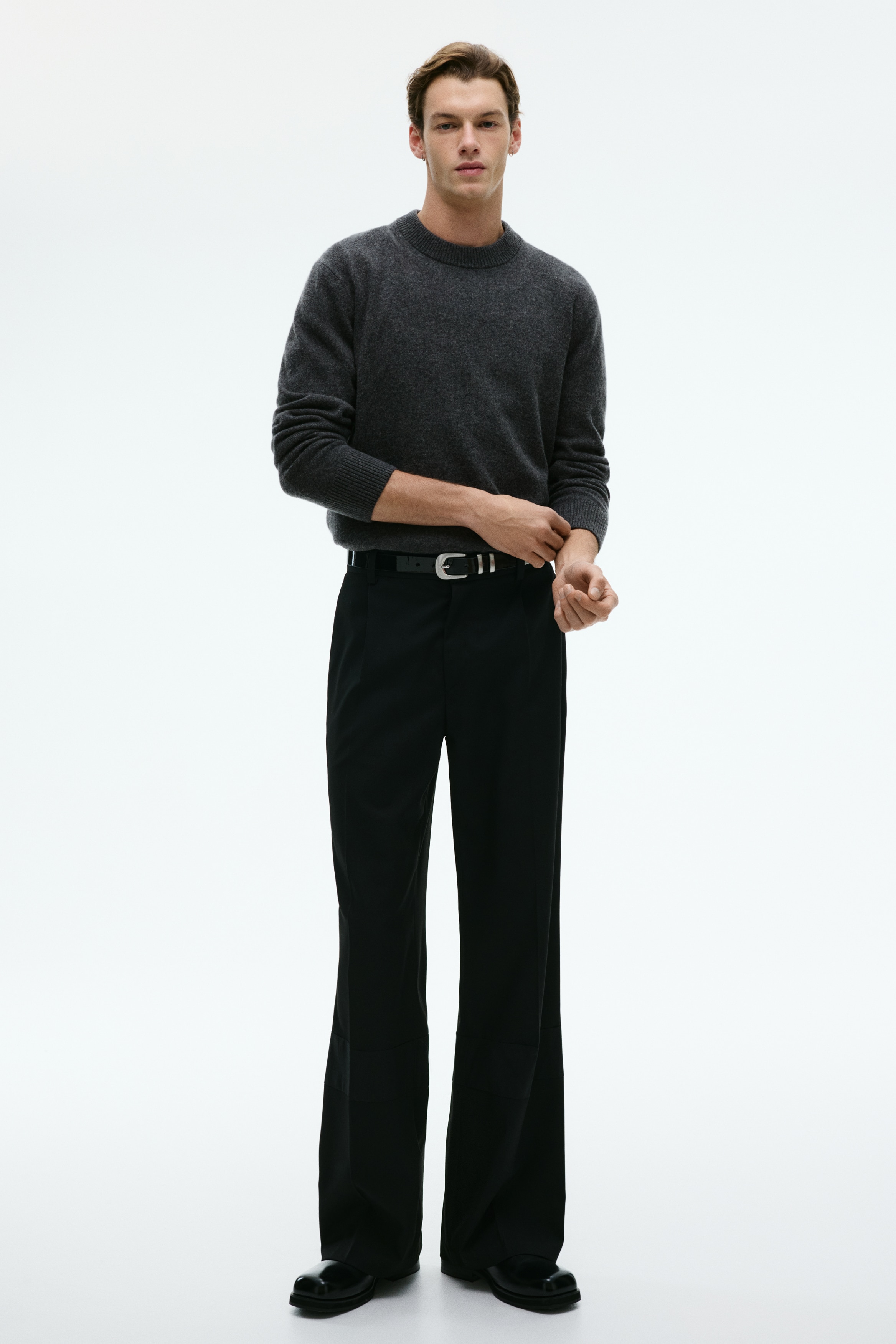 H & M - レギュラーフィット カシミヤセーター - グレー