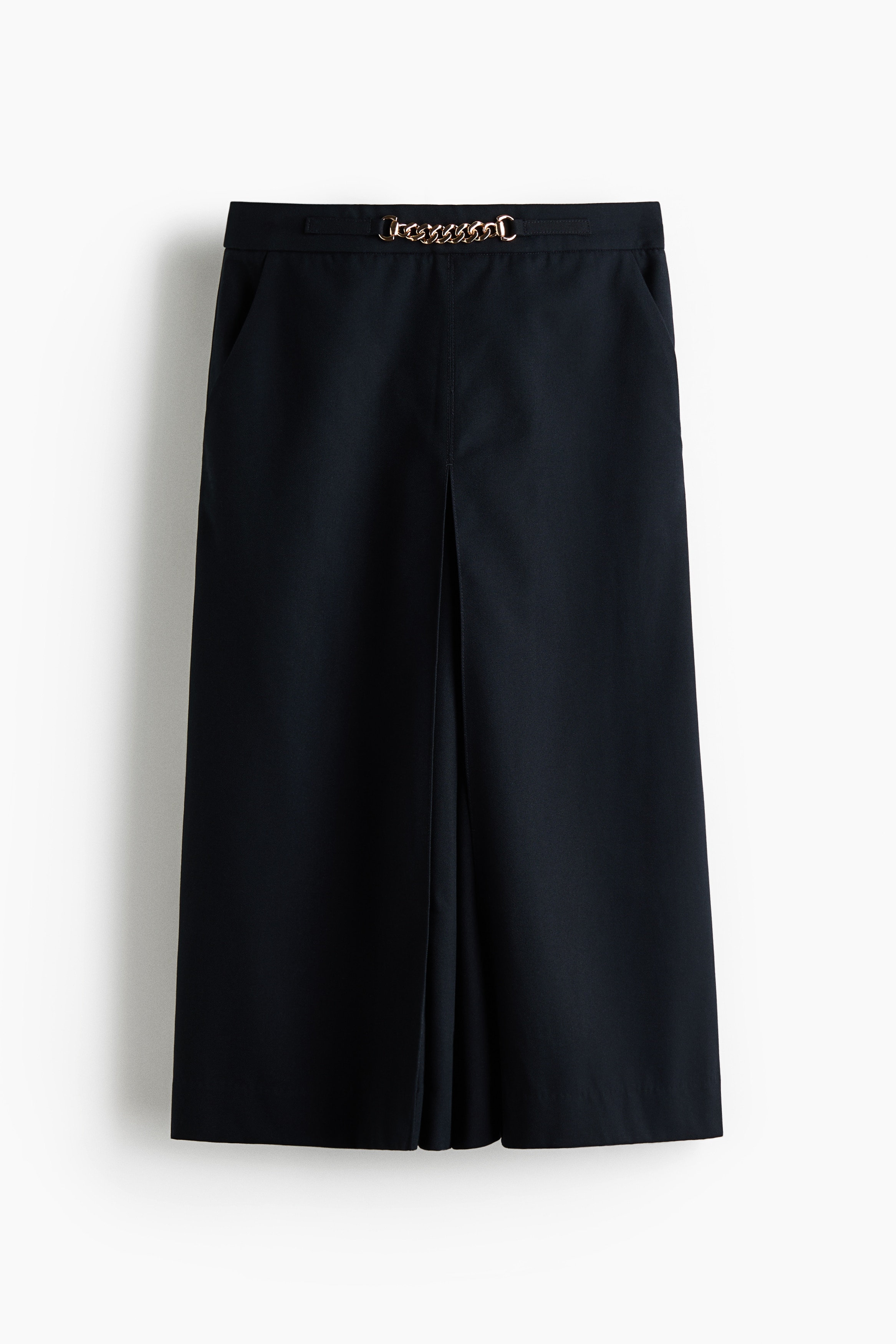 Pantalón con detalle plisado - Azul marino