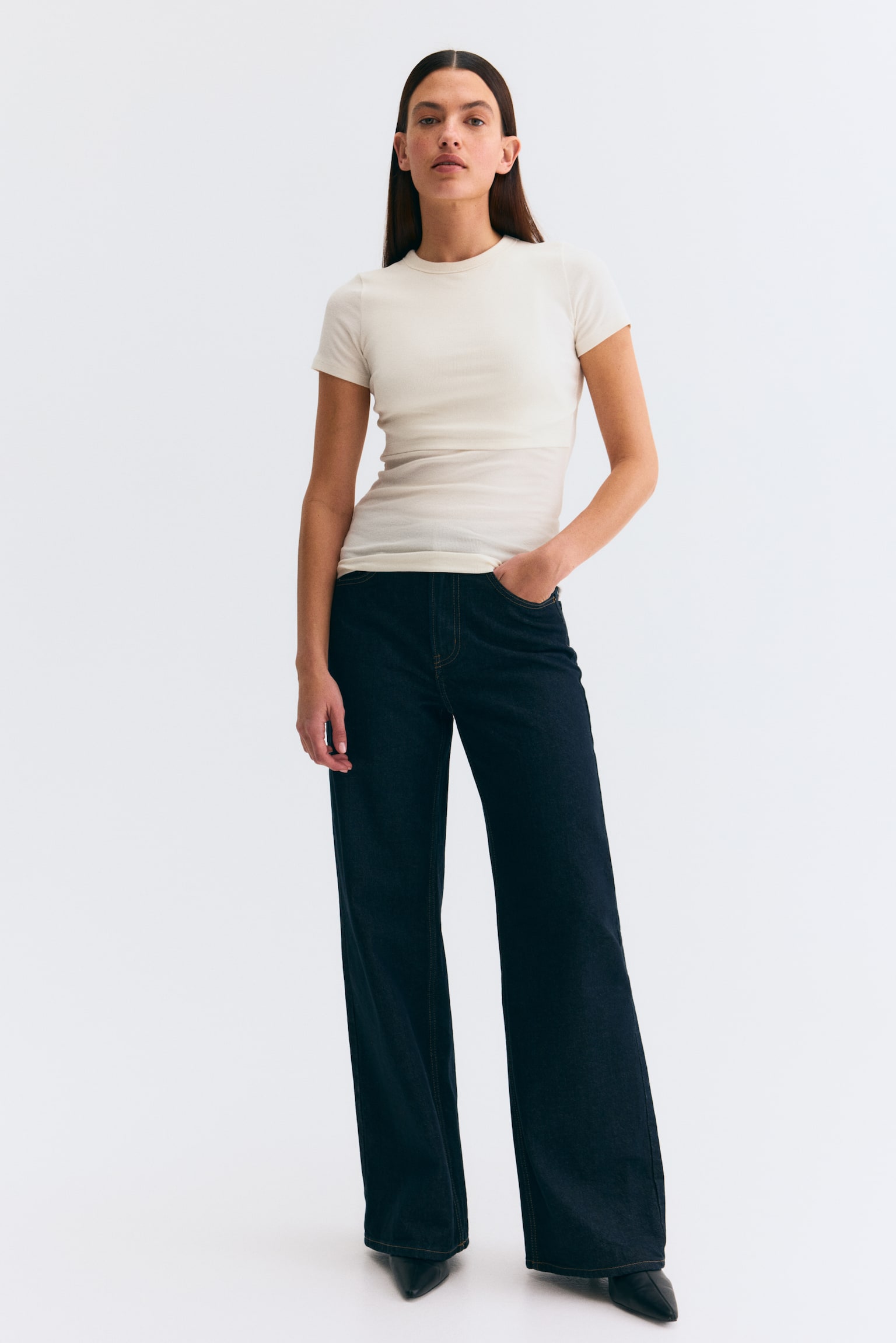 MAMA מארז 2 חולצות הנקה Before & After - שחור/קרם - 5