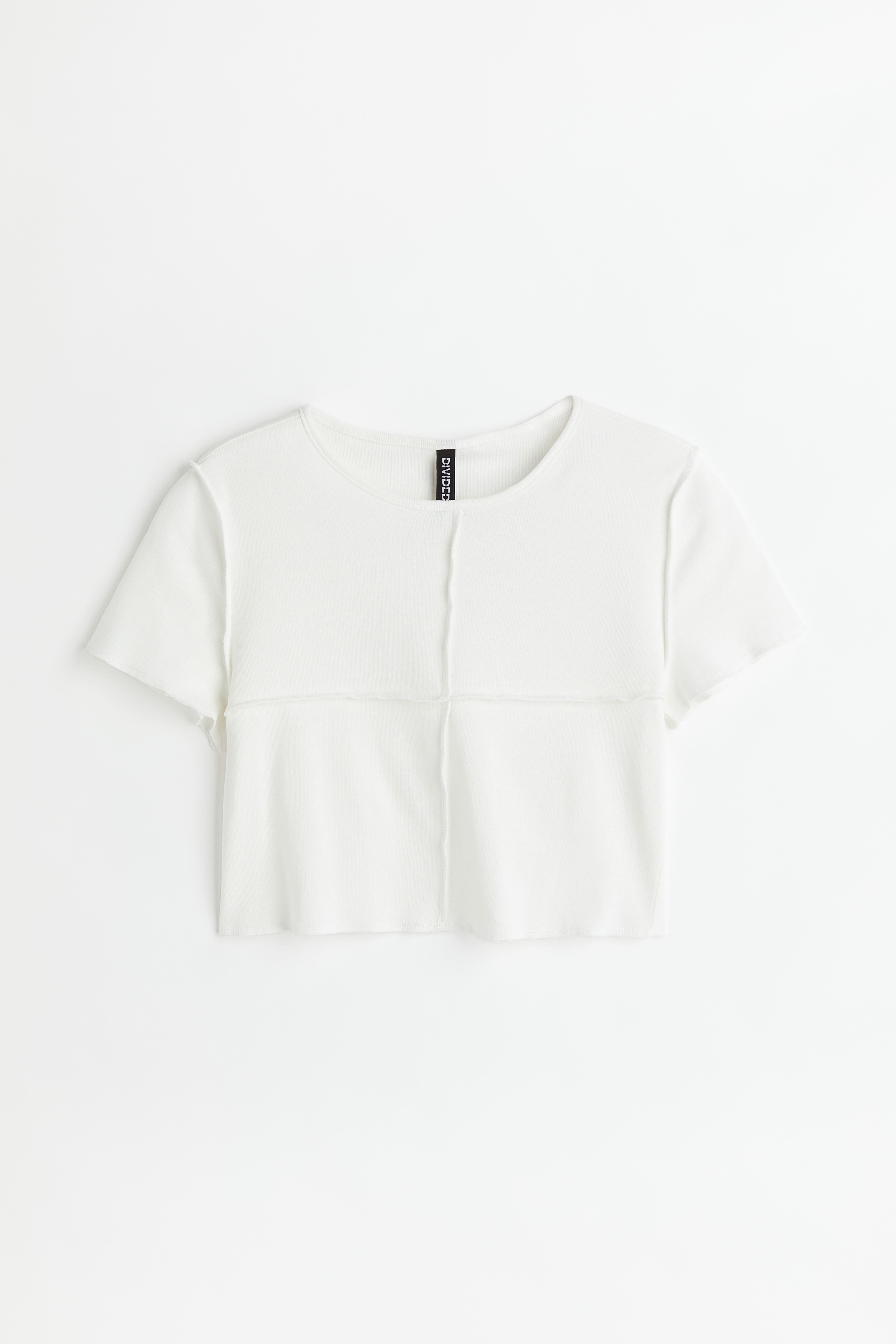 H and m white crop top hotsell