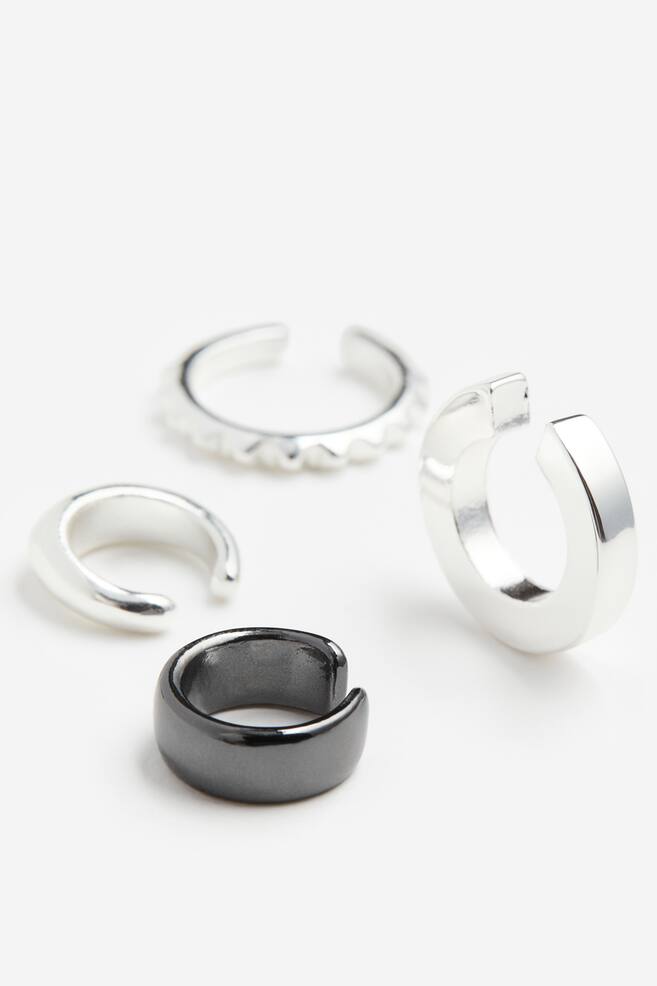 4-pack ear cuffs - Silver-coloured - 2