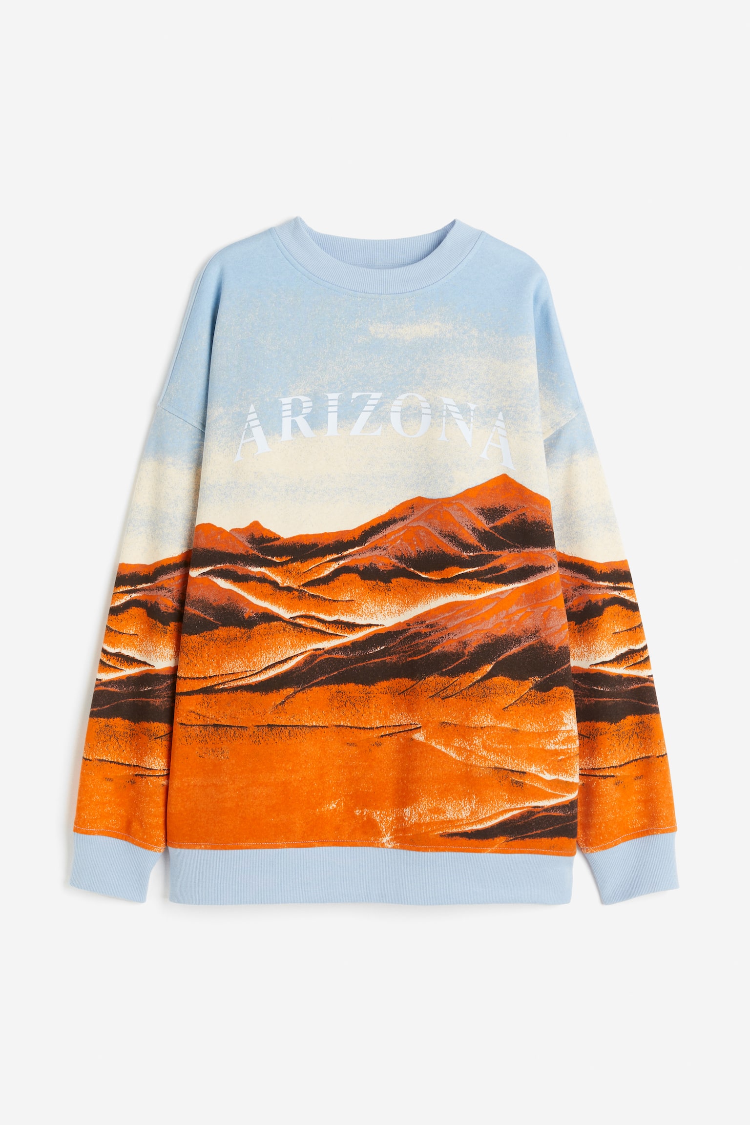 Oversized printed sweatshirt - Light blue/Arizona - 1