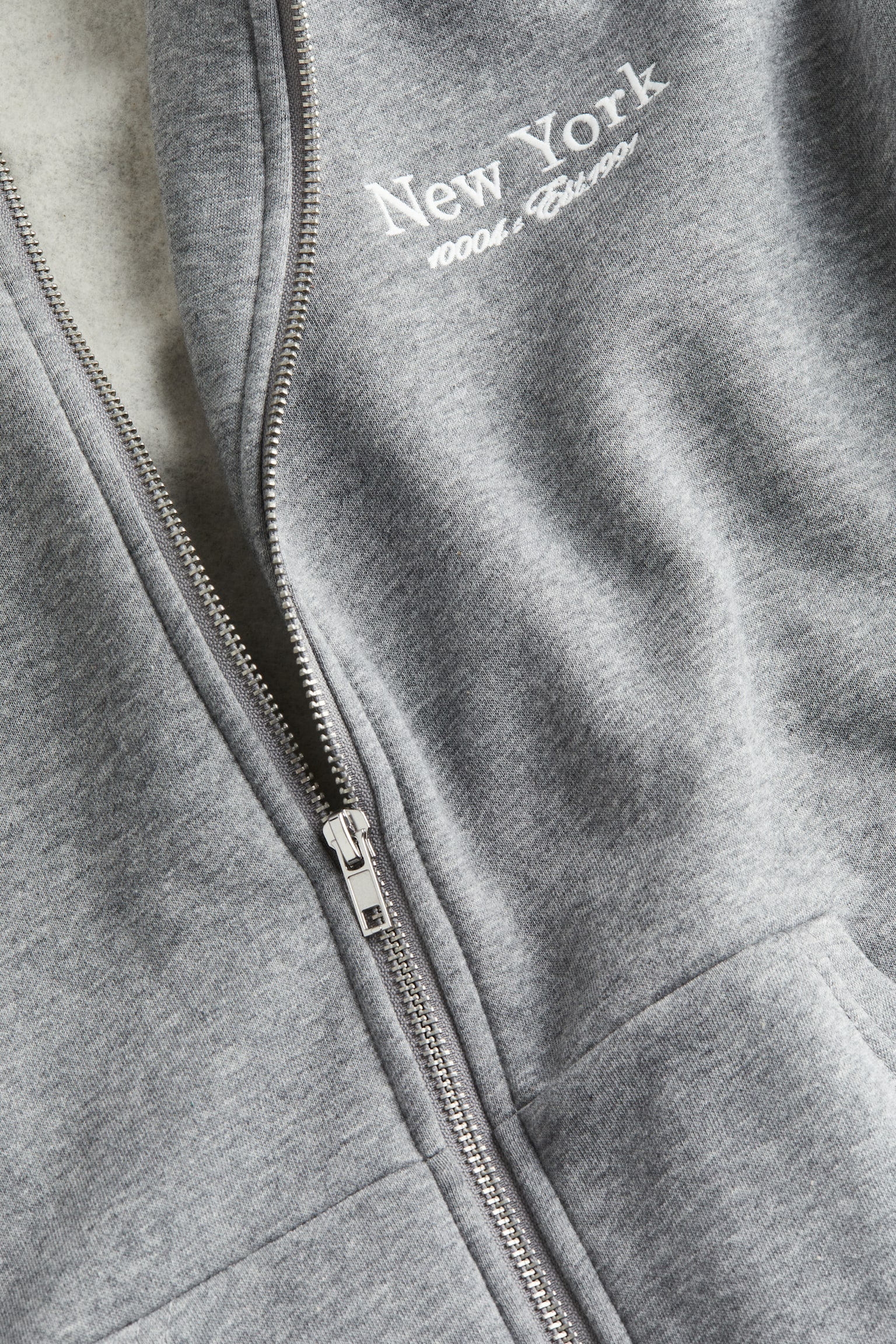 Text Design Hoodie - Grey marle/New York - 2