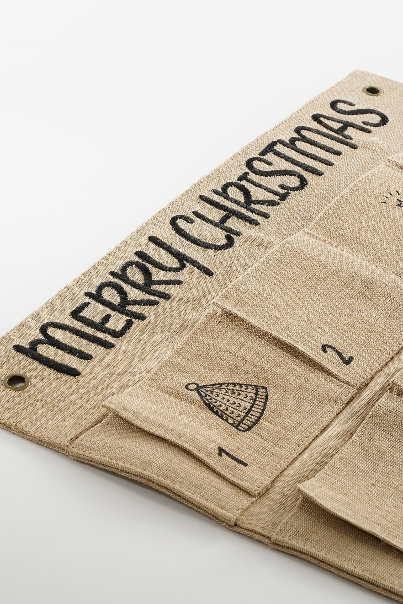 Adventskalender I Jute - Brun - 2