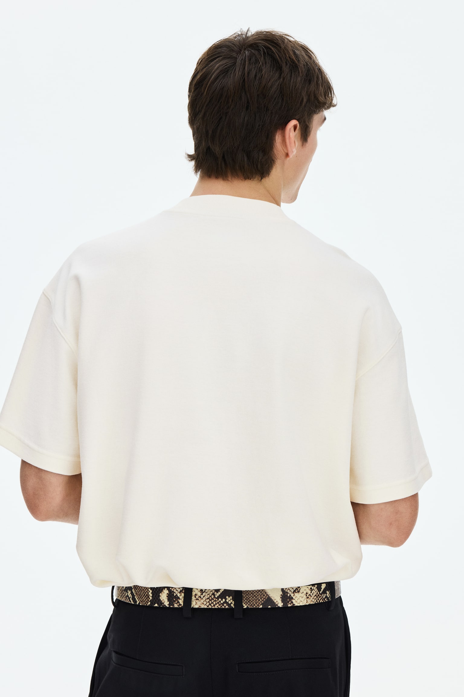 טישירט Oversized Fit-קרם - 7
