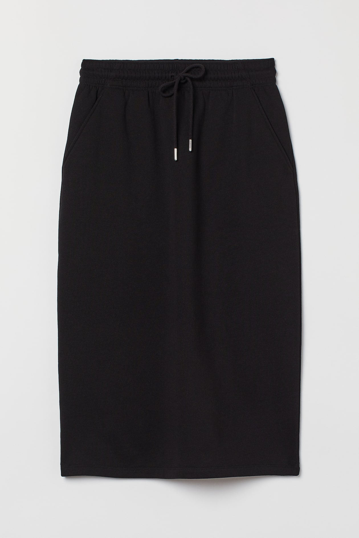 Sweatshirt skirt - Regular waist - Midi - Black - Ladies | H&M GB