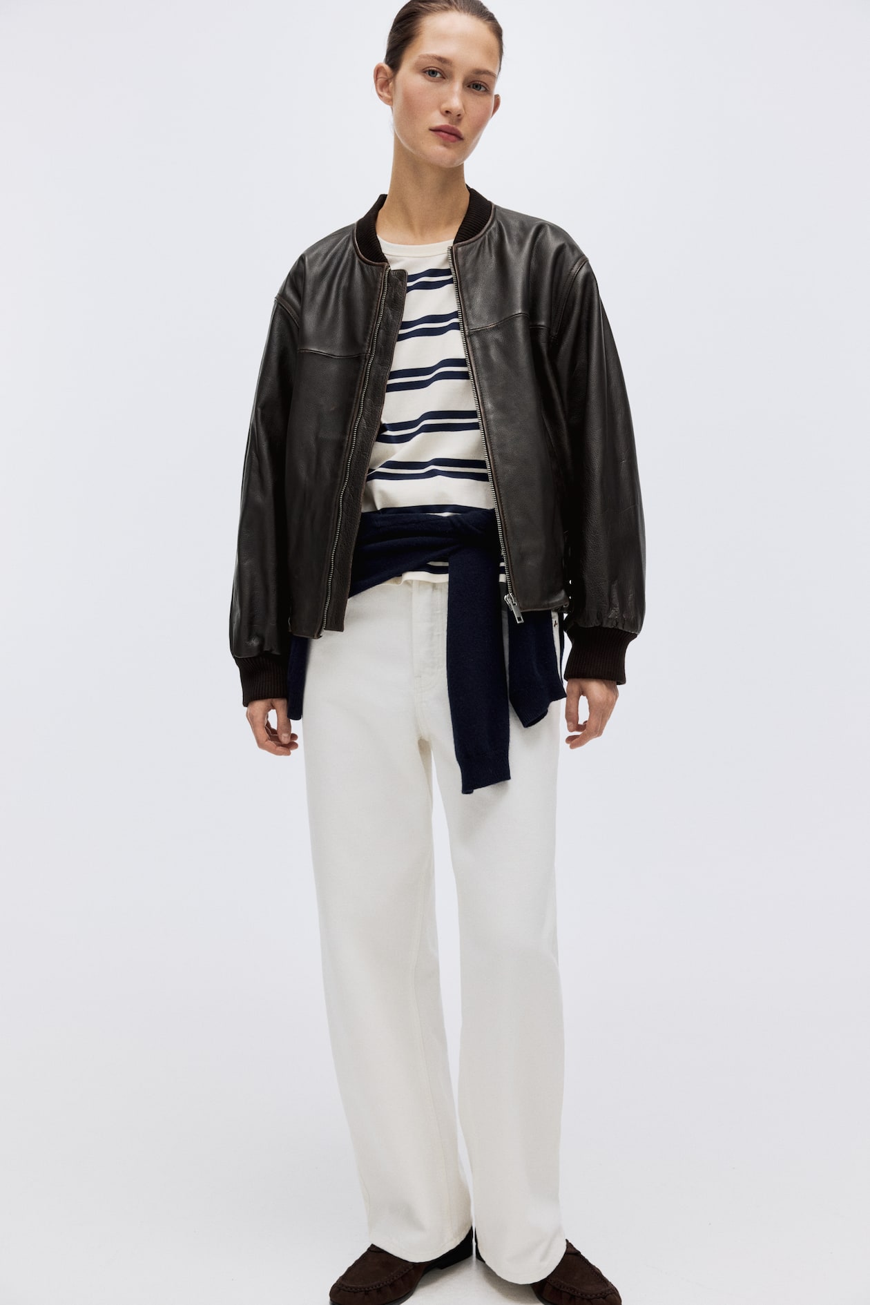 Leather Bomber Jacket - image 4