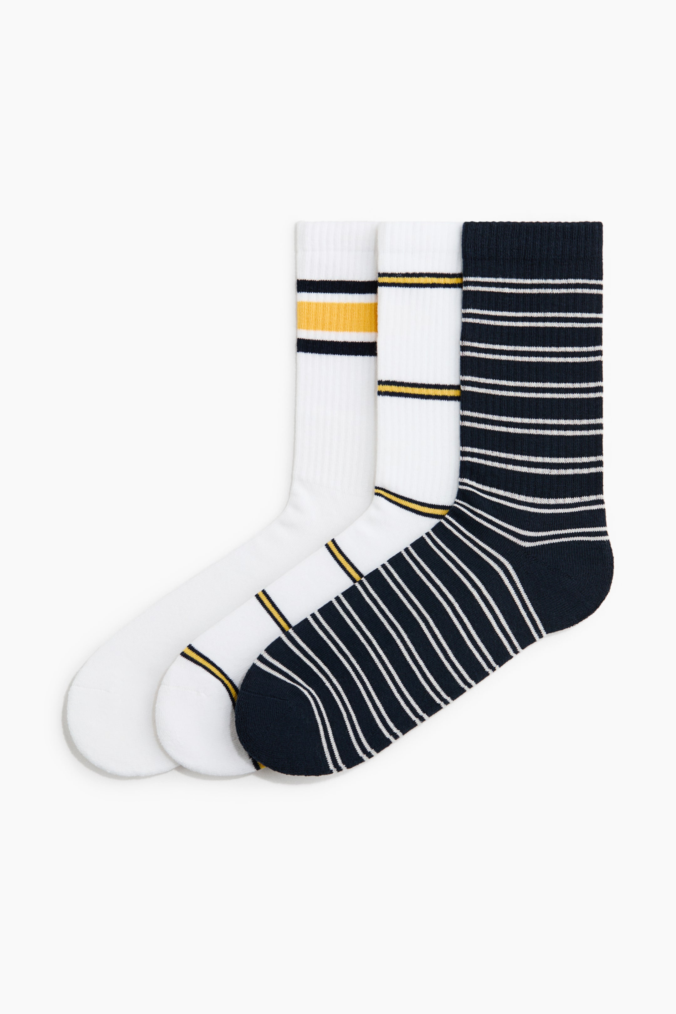 View larger image: 3-pack socks - White/Striped - Men | H&M 1