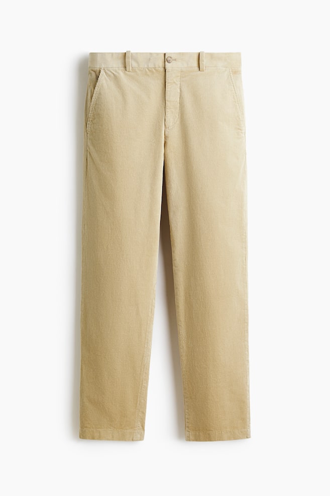 Regular-Fit Corduroy Pants - Beige/Dark blue - 1