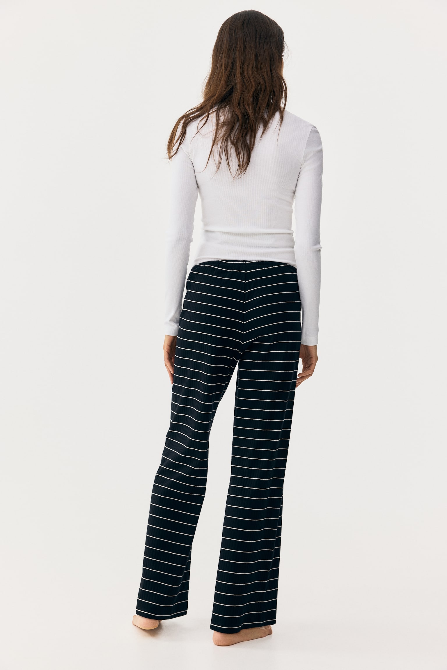 MAMA Pyjama bottoms - Black/Striped - 6