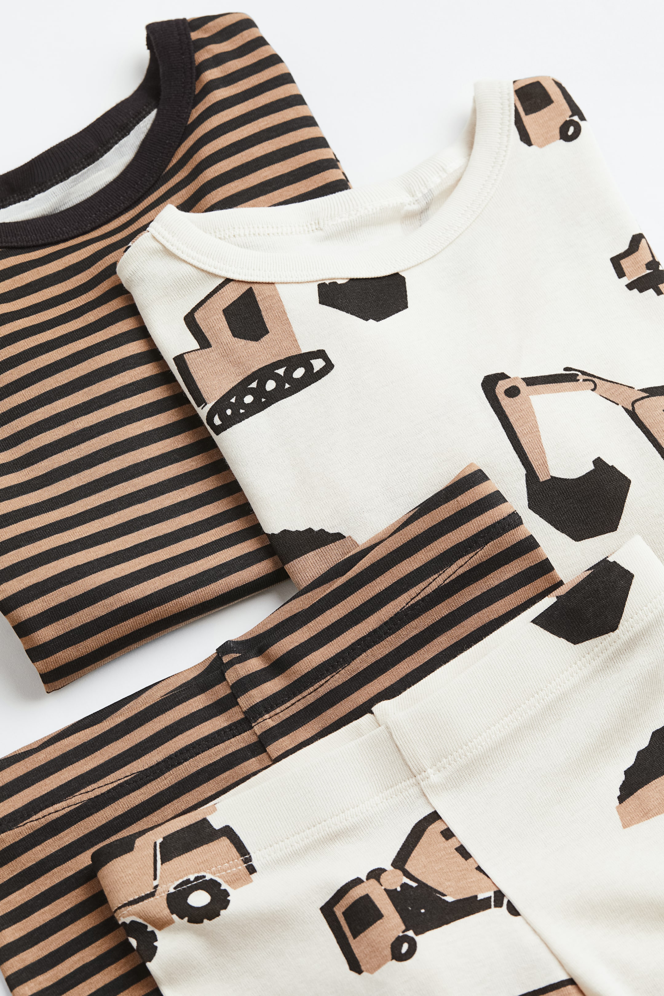 View larger image: 2-pack cotton pyjamas - Dark beige/Excavators - Kids | H&M IN 2