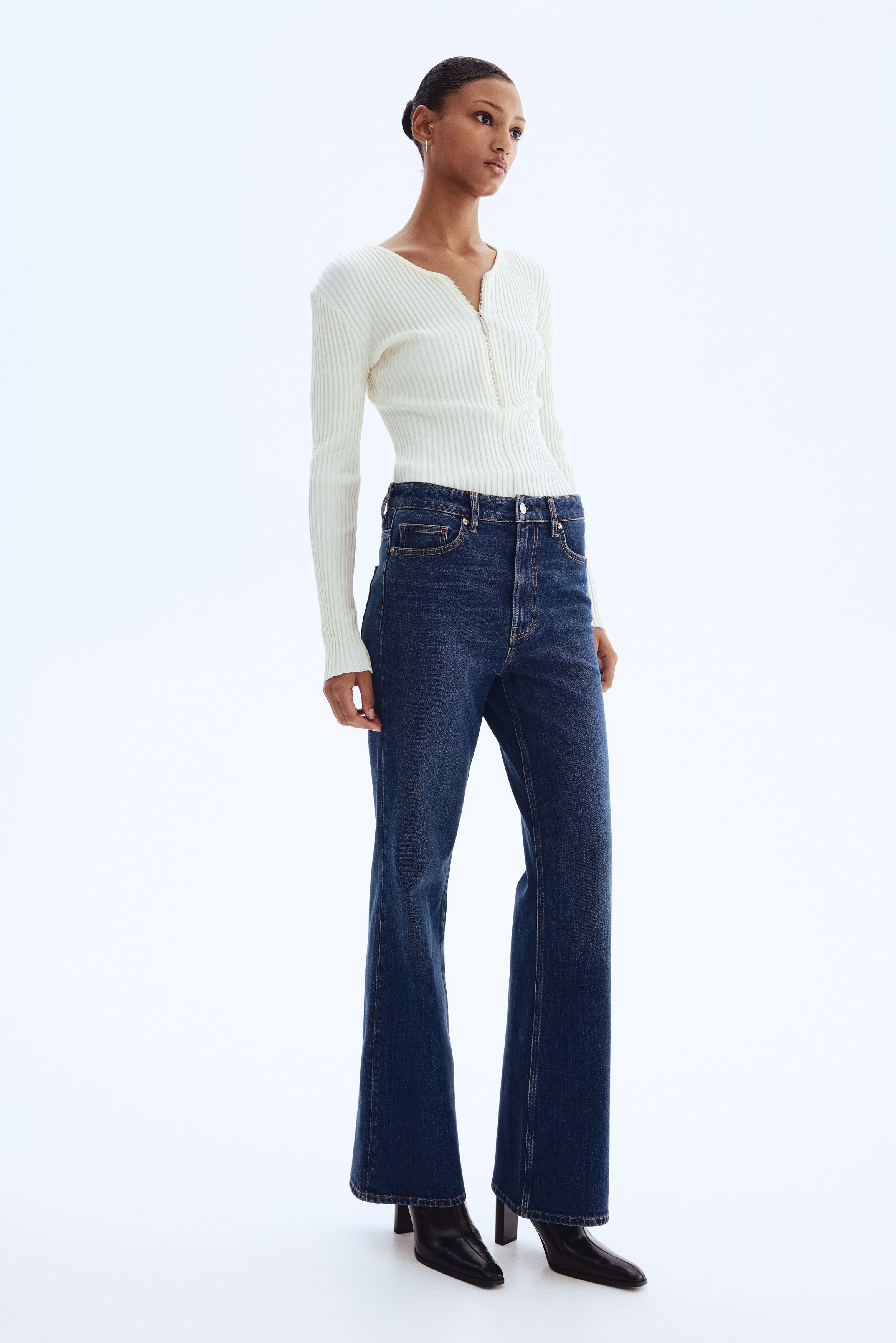 ブーツカットハイデニム - デニムブルー - レディース | H&M JP