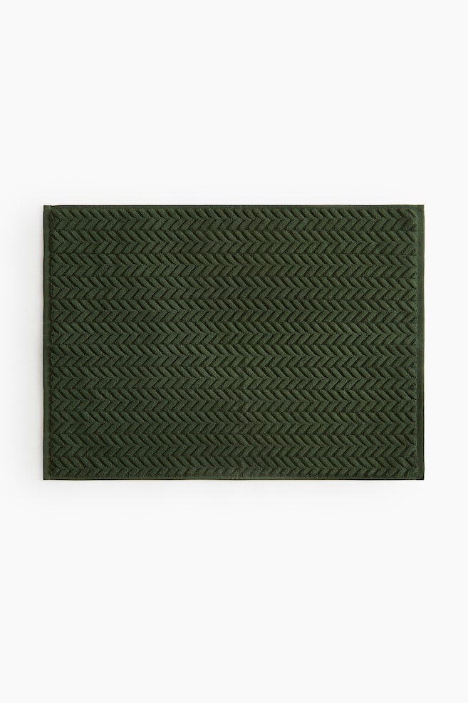 Textured Bath Mat - Dark green/Taupe/Cream/Dusty blue/Light taupe - 1