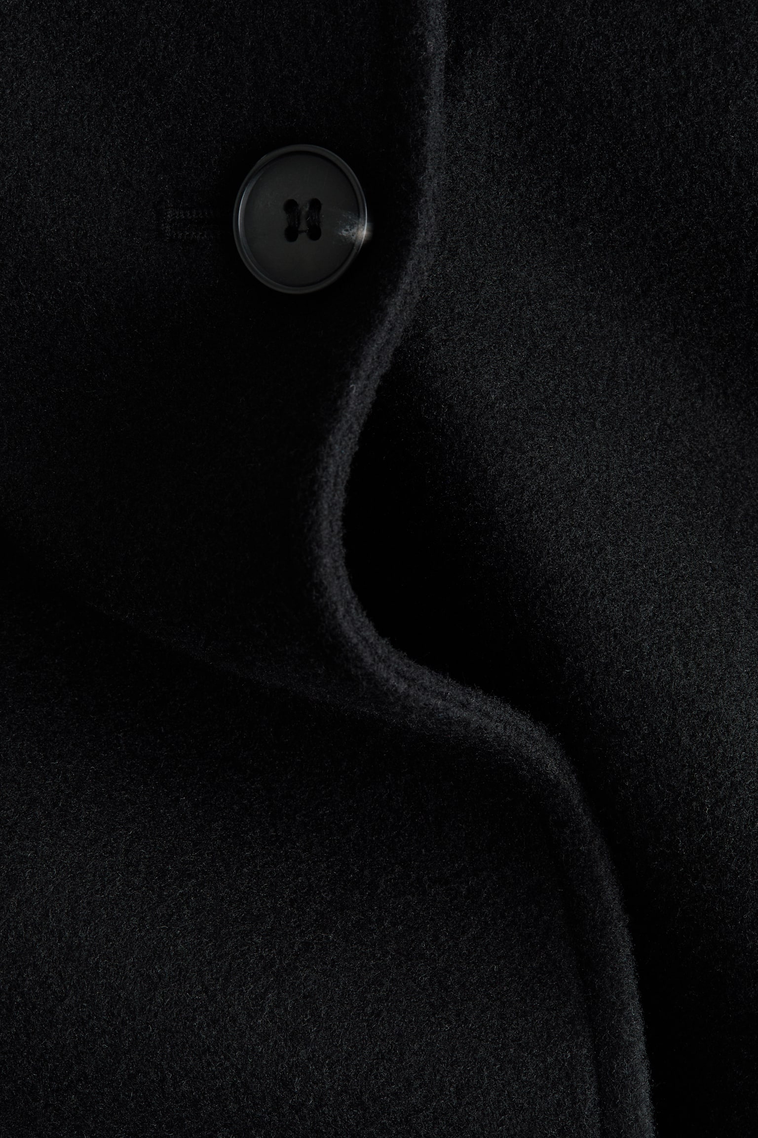 Belted cape coat - Black/Dark brown - 3