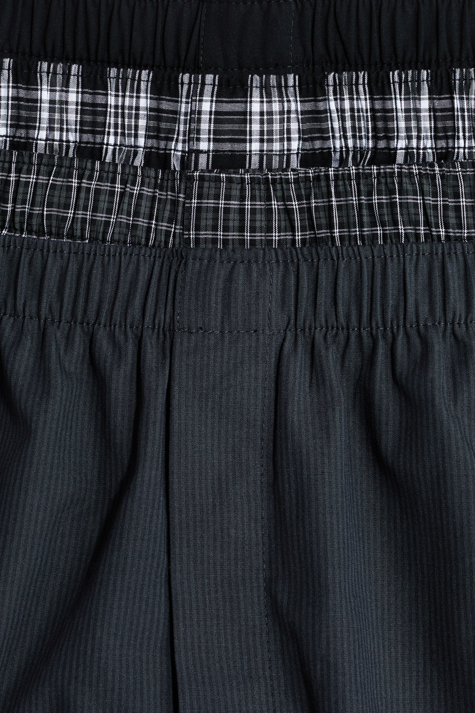 Мужские трусы H&M 4-Pack Woven Boxer Shorts, цвет: Чёрный / Клетчатый — фото 4