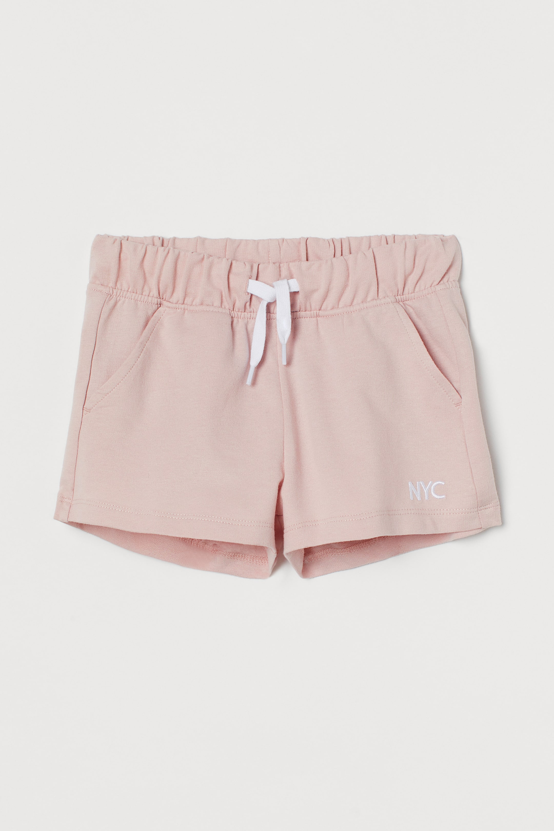 View larger image: Cotton sweatshirt shorts - Light pink/NYC - Kids | H&M 1