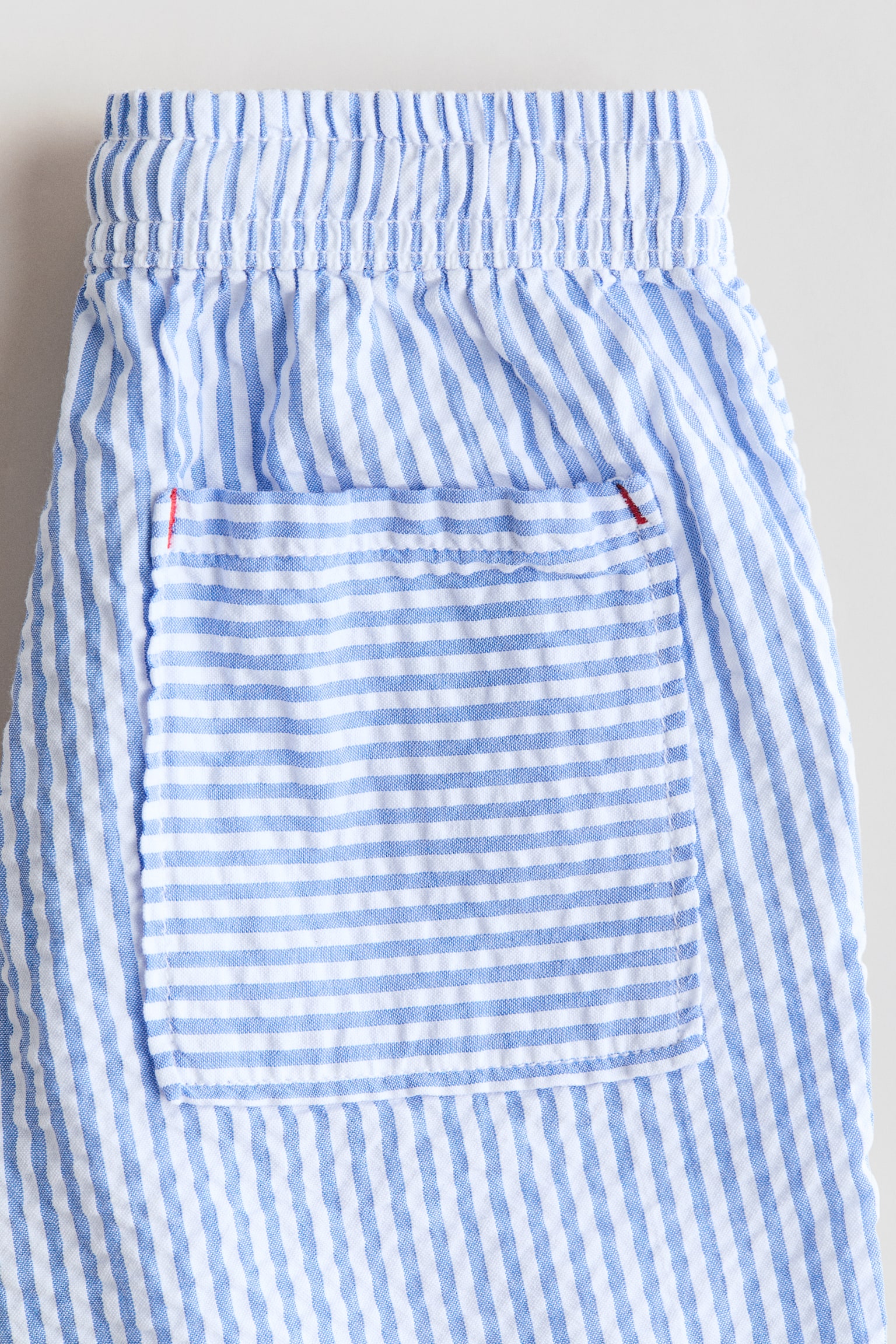 Seersucker shorts - Blue/Striped/Red/Striped - 2