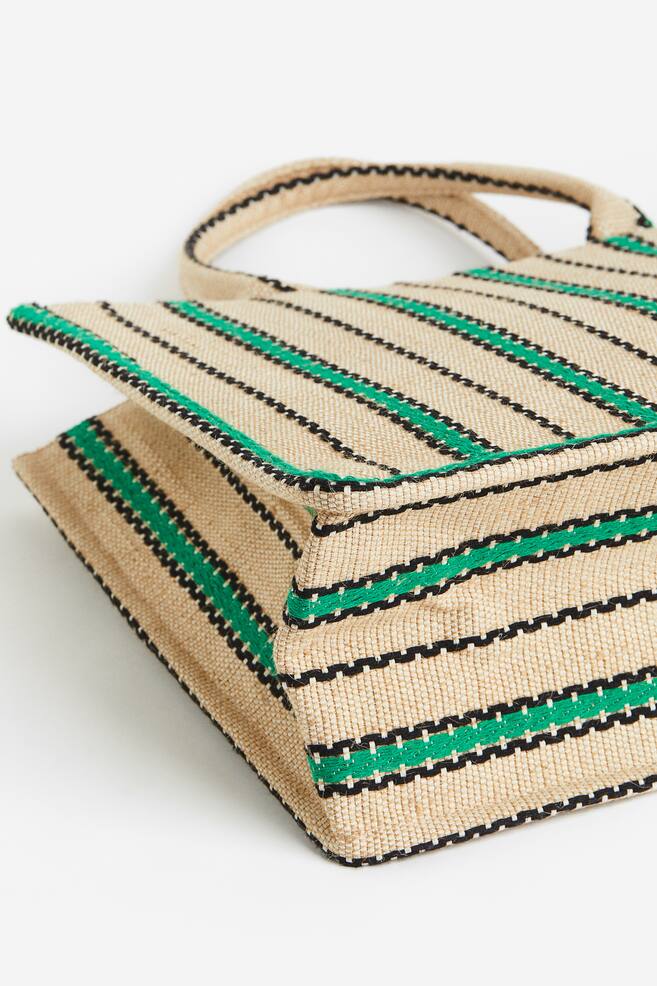 Jacquard-weave handbag - Beige/Striped - 5