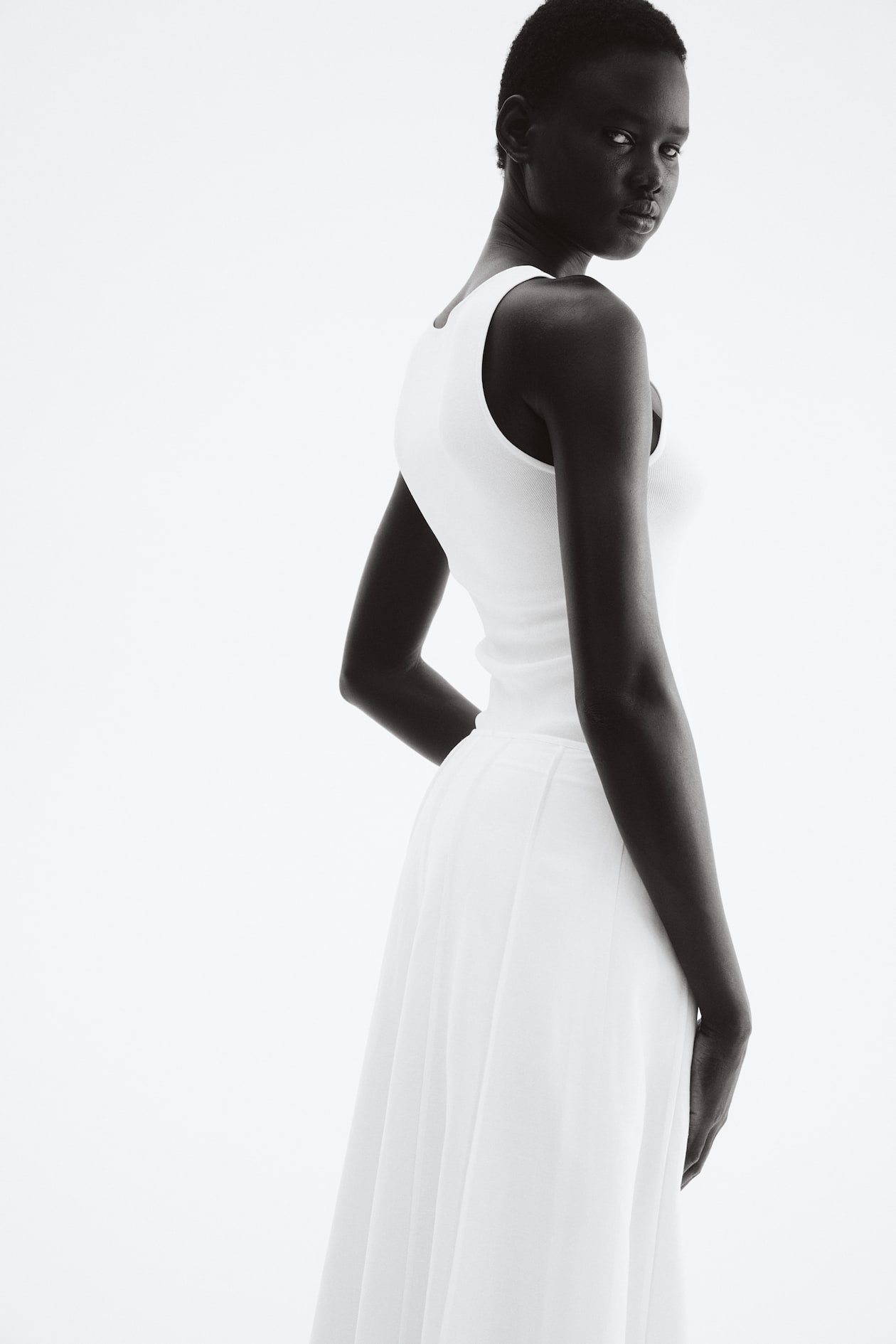 Flared Linen-Blend Skirt - image 2