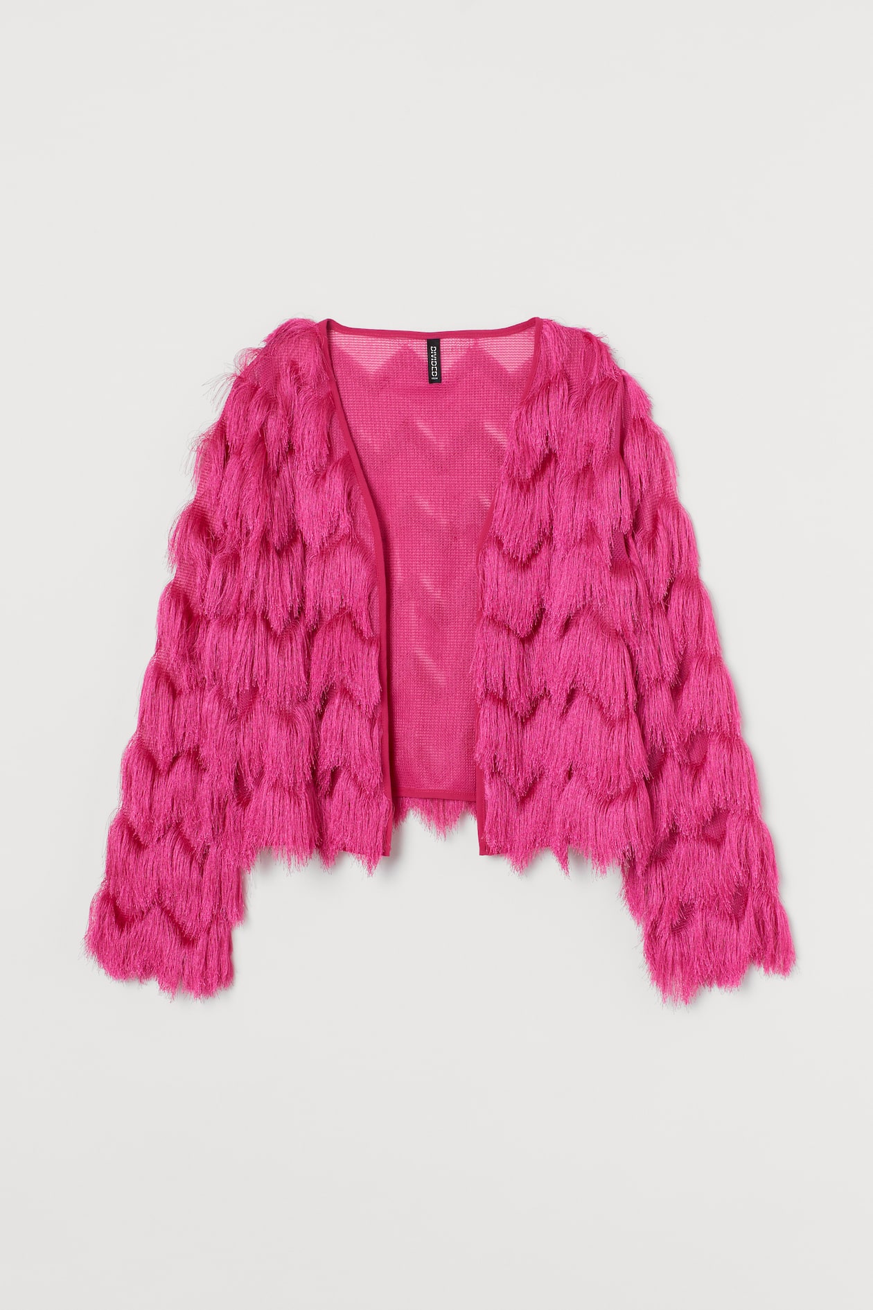 Gilet à franges Fuchsia FEMME H&M FR