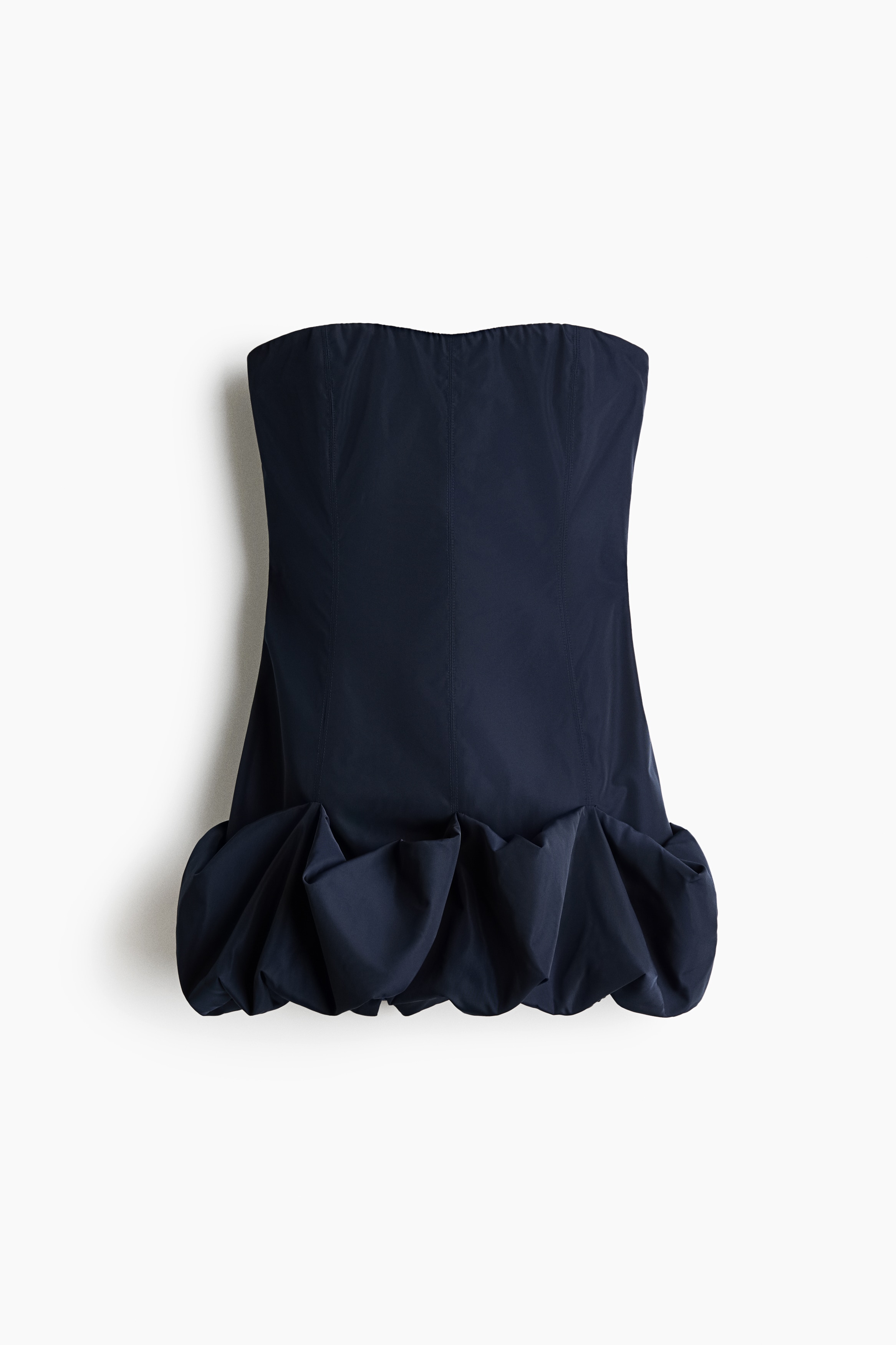 Bubble-hem bandeau dress - Navy blue