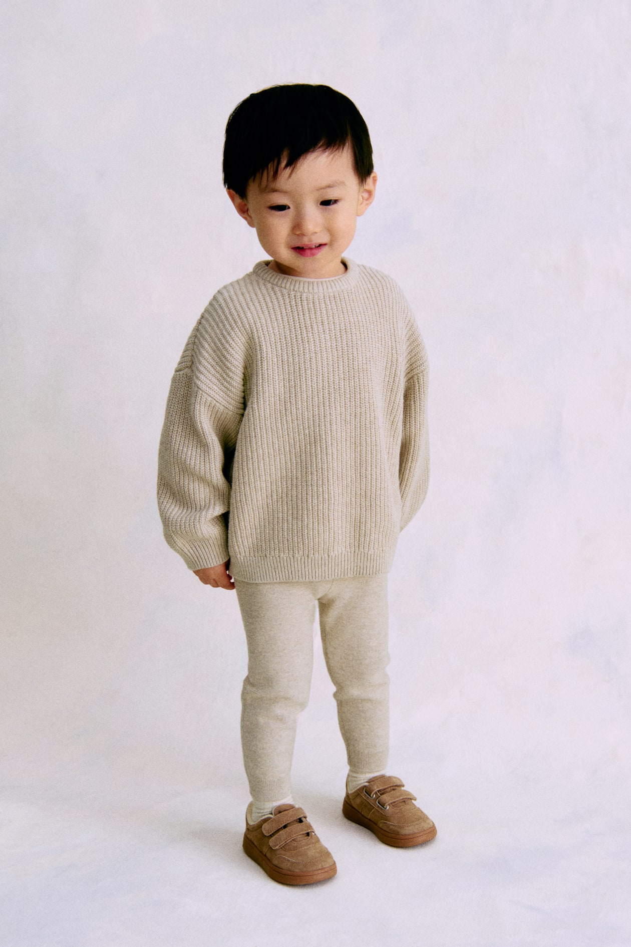 Ensemble pièces en maille de coton Beige clair ENFANT H&M FR