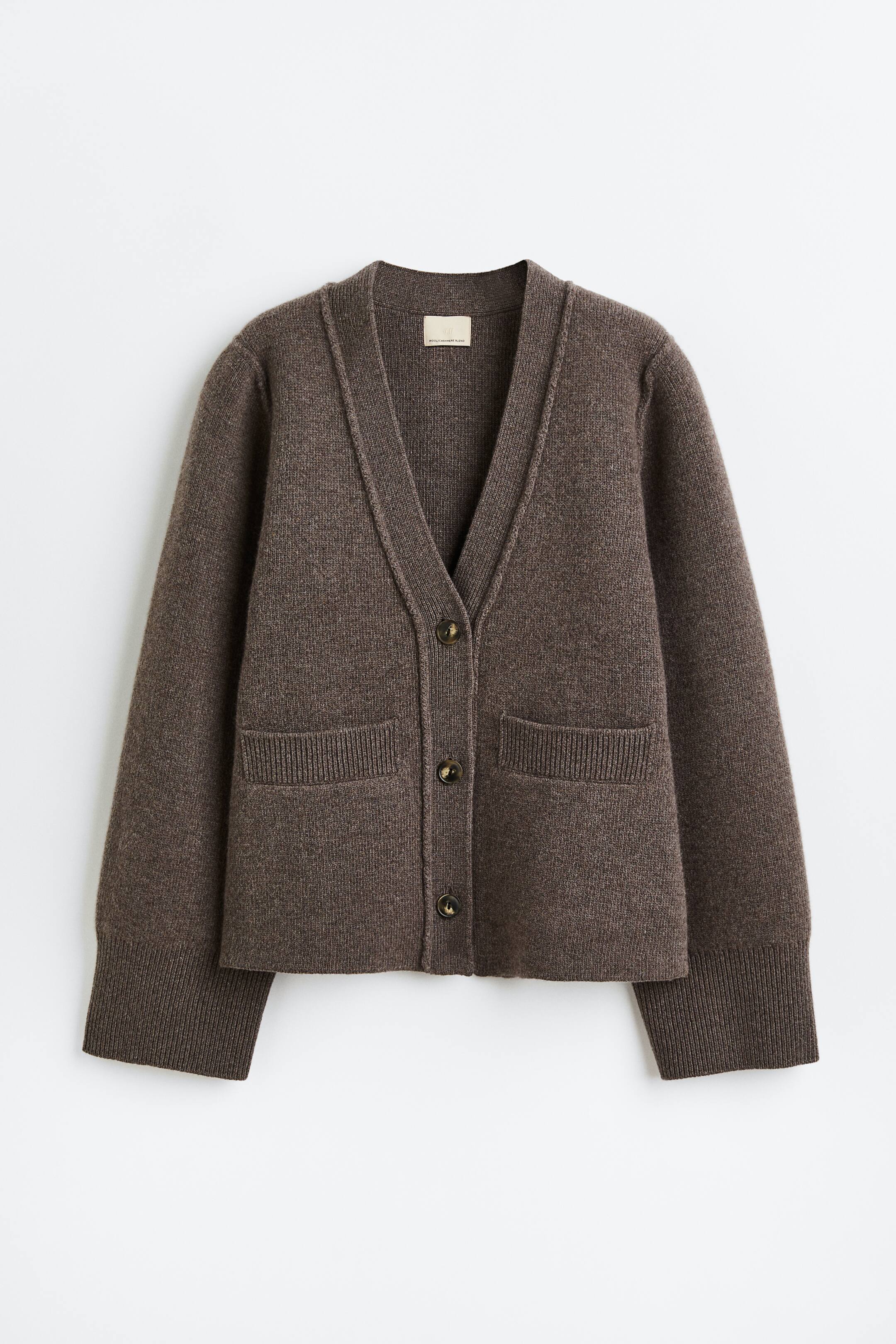 Visualizza immagine più grande: Cardigan misto cashmere - Greige scuro - DONNA | H&M IT 1