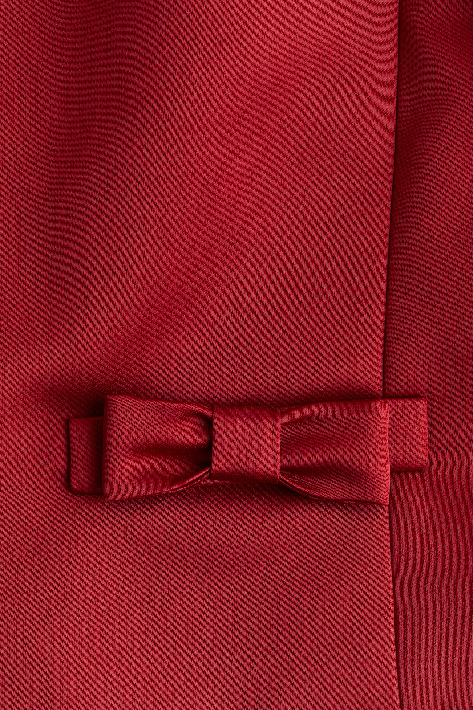 Bow-detail satin blazer - Dark red/Black - 6