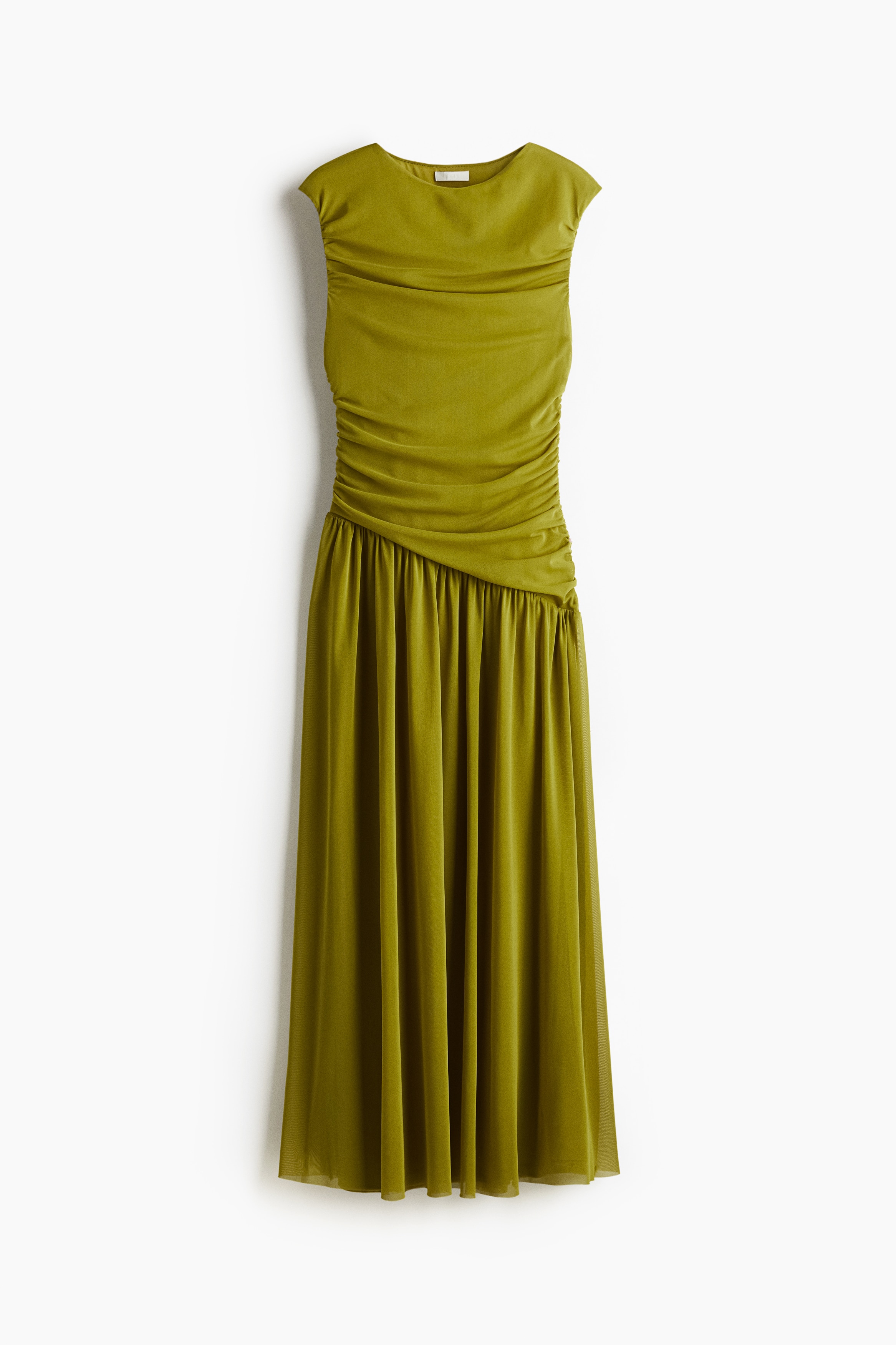 Rochie drapată - Verde-oliv