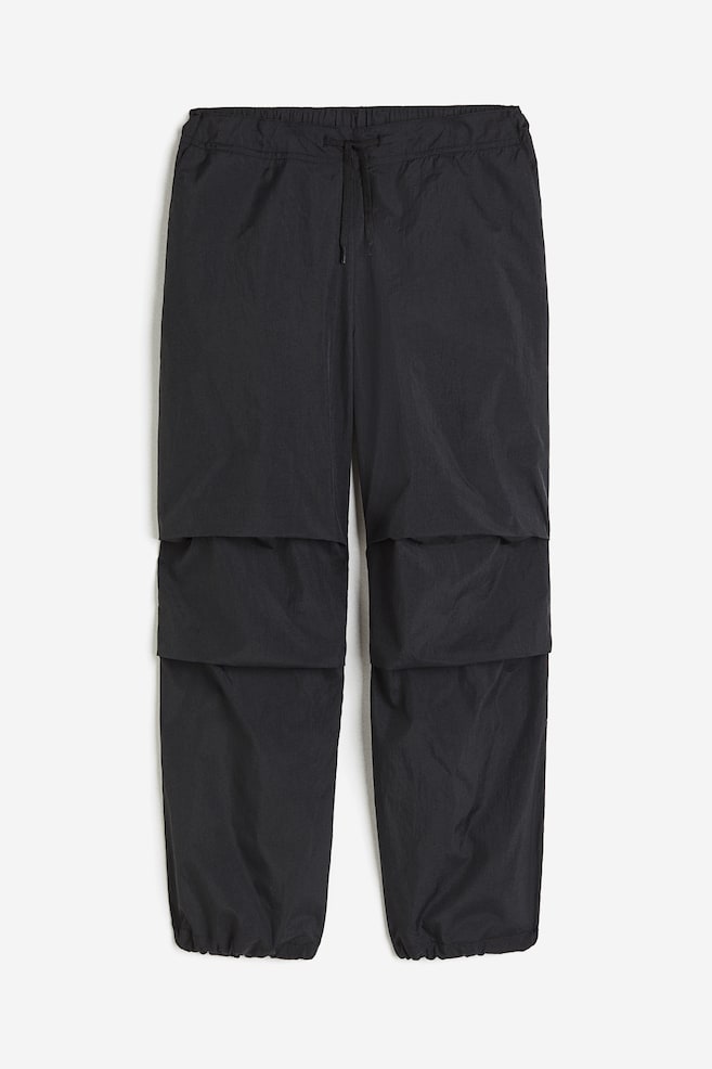 Windproof parachute trousers - Black/Bright pink - 1